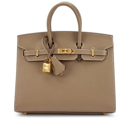Hermès Etoupe Epsom Sellier Birkin 25 Gold Hardware, 2024