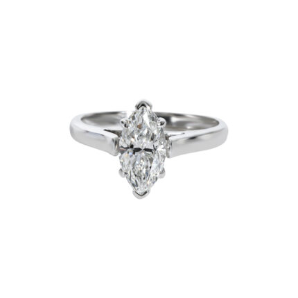 Tiffany Platinum Marquise Diamond Engagement Ring 1.22ct – For Sale