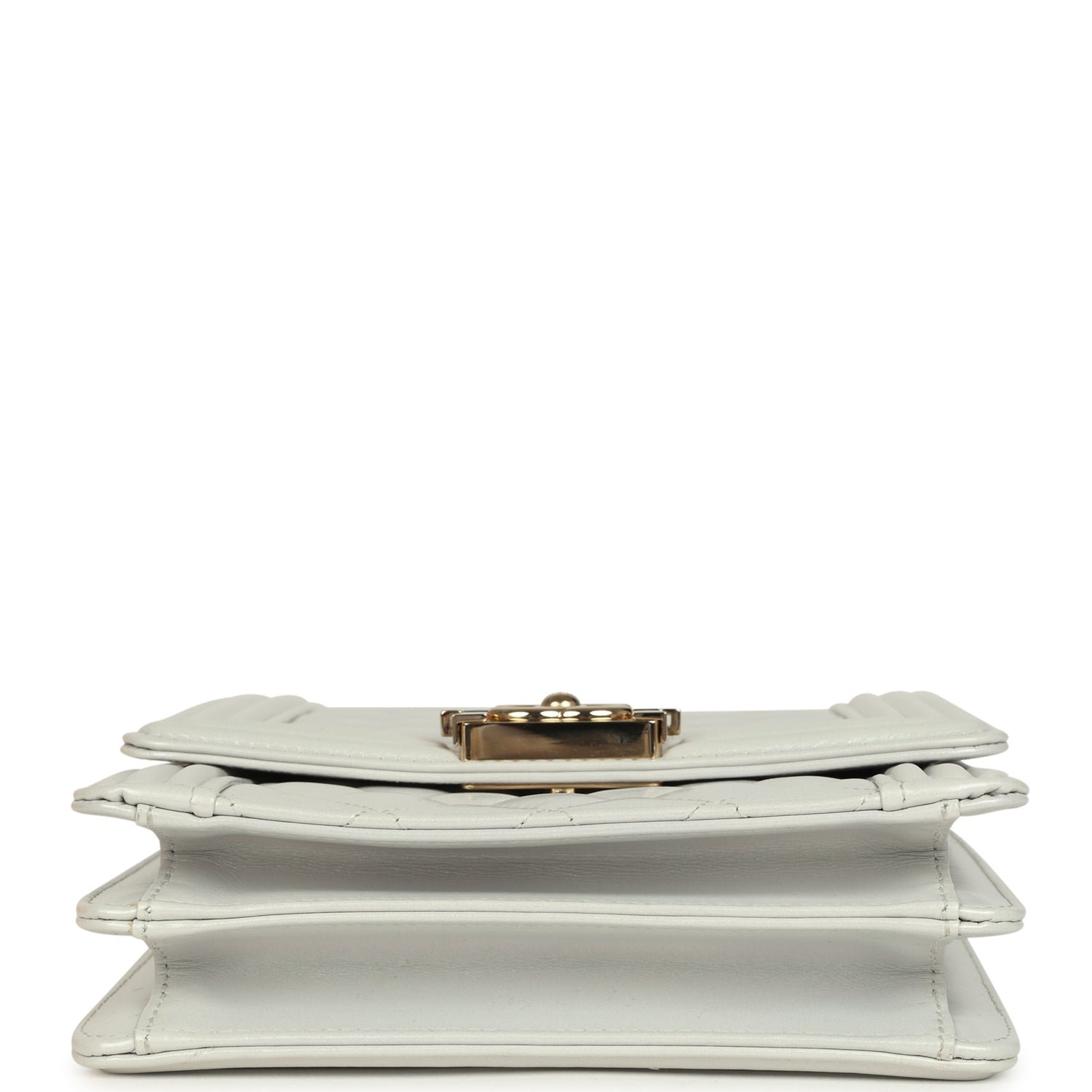 Pre-Owned Chanel Boy Grey Iridescent Calfskin — view 6