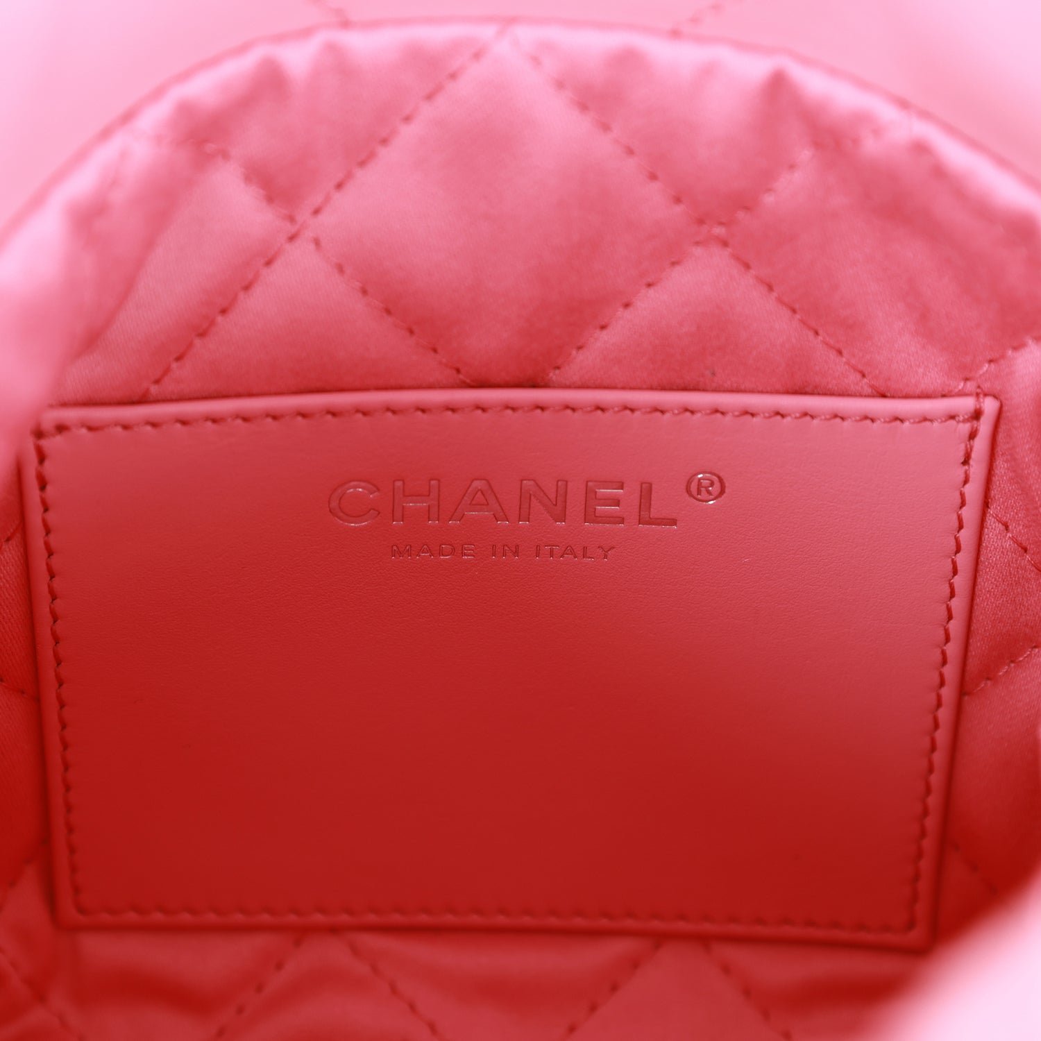 Chanel Mini 22 Bag Pink Calfskin — view 9