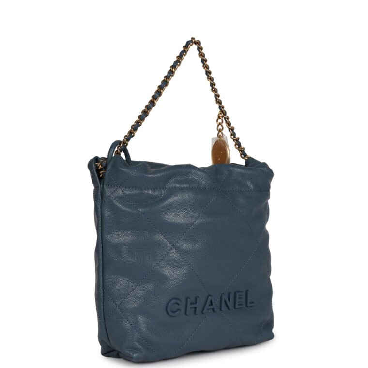 Chanel Mini 22 Bag Blue Caviar — Buy Now — alternate view
