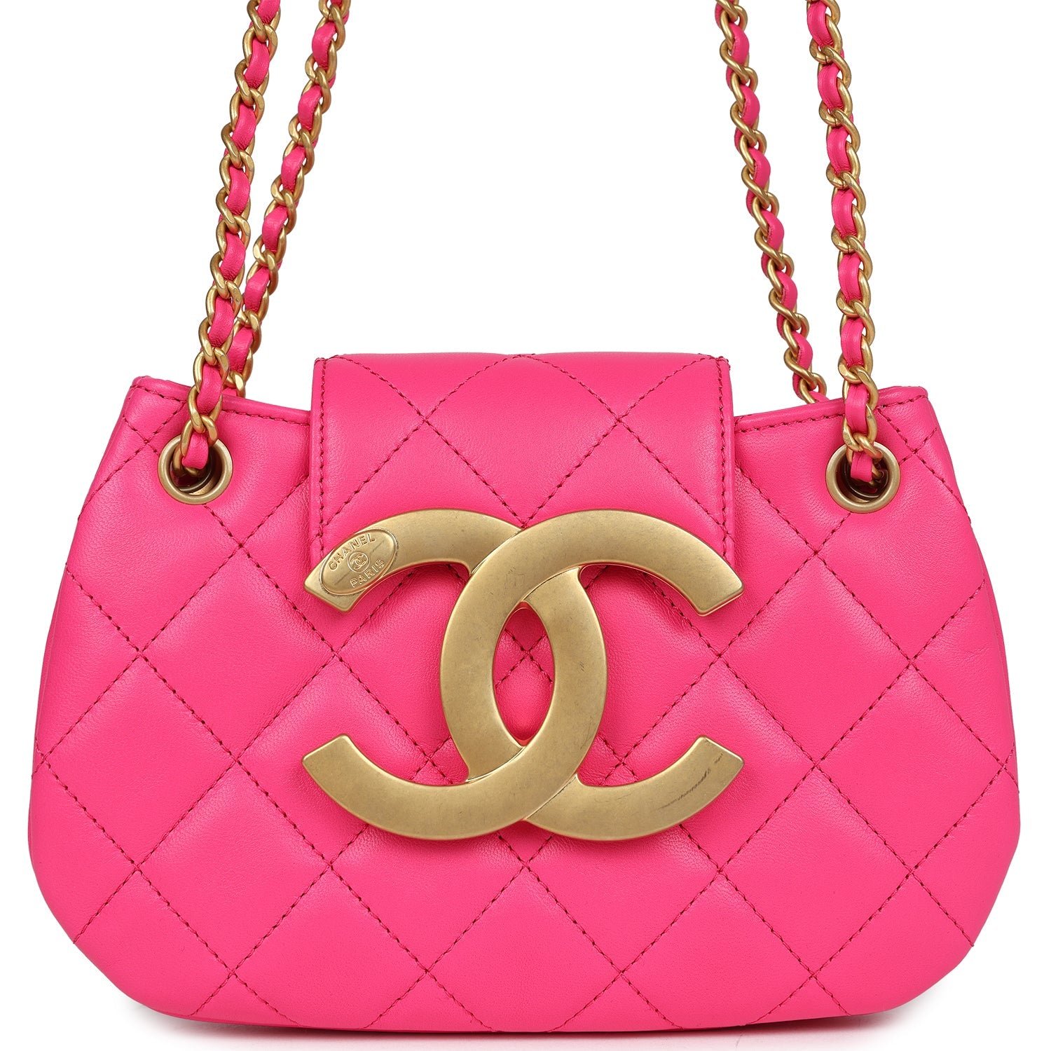 Chanel Mini Shoulder Bag Fuchsia Lambskin