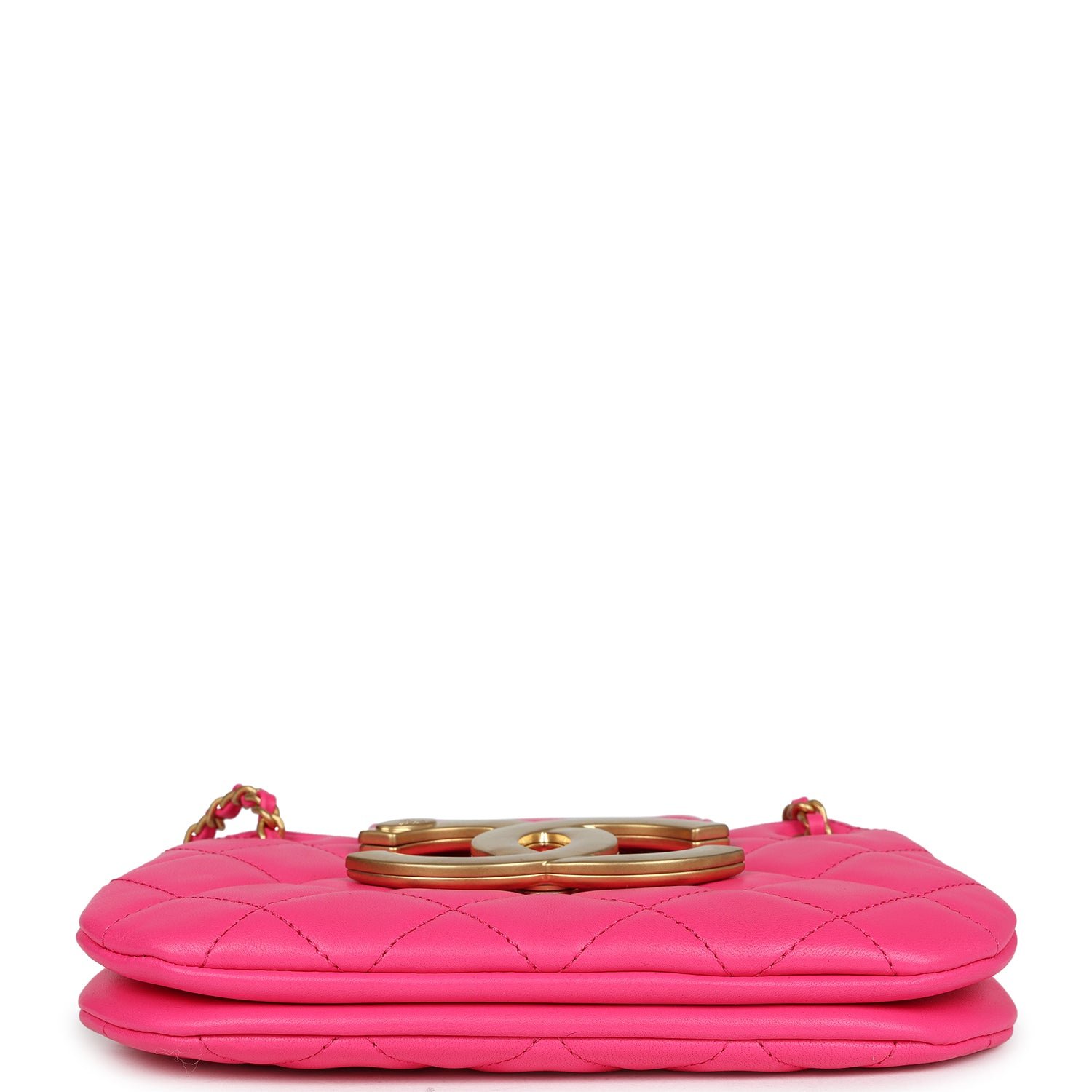 Chanel Mini Shoulder Bag Fuchsia Lambskin — view 8