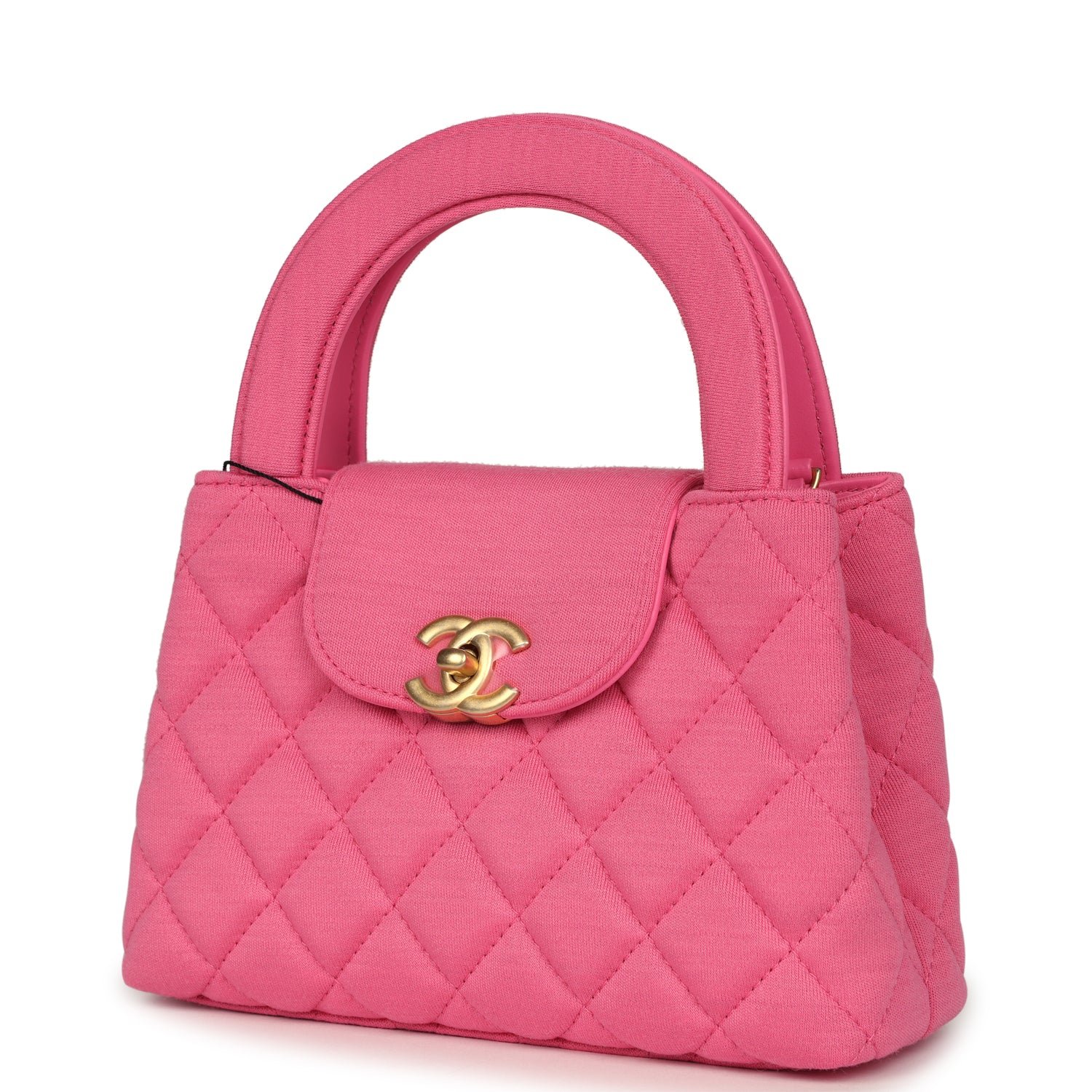 Chanel Small Kelly Shopper Pink Jersey — view 3