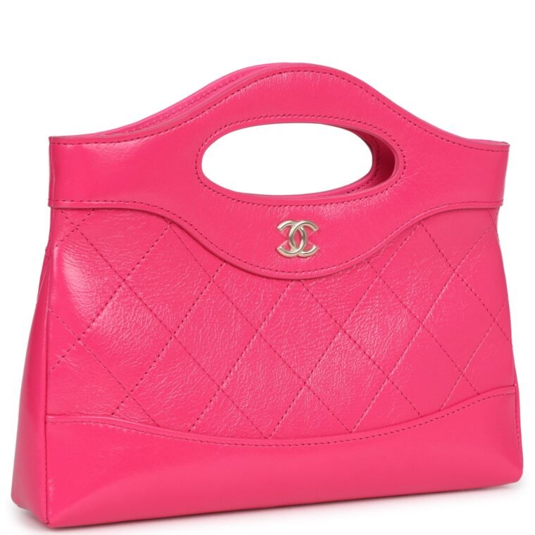 Pre-Owned Chanel Nano 31 Shopper Pink Calfskin for Sale — alternate view