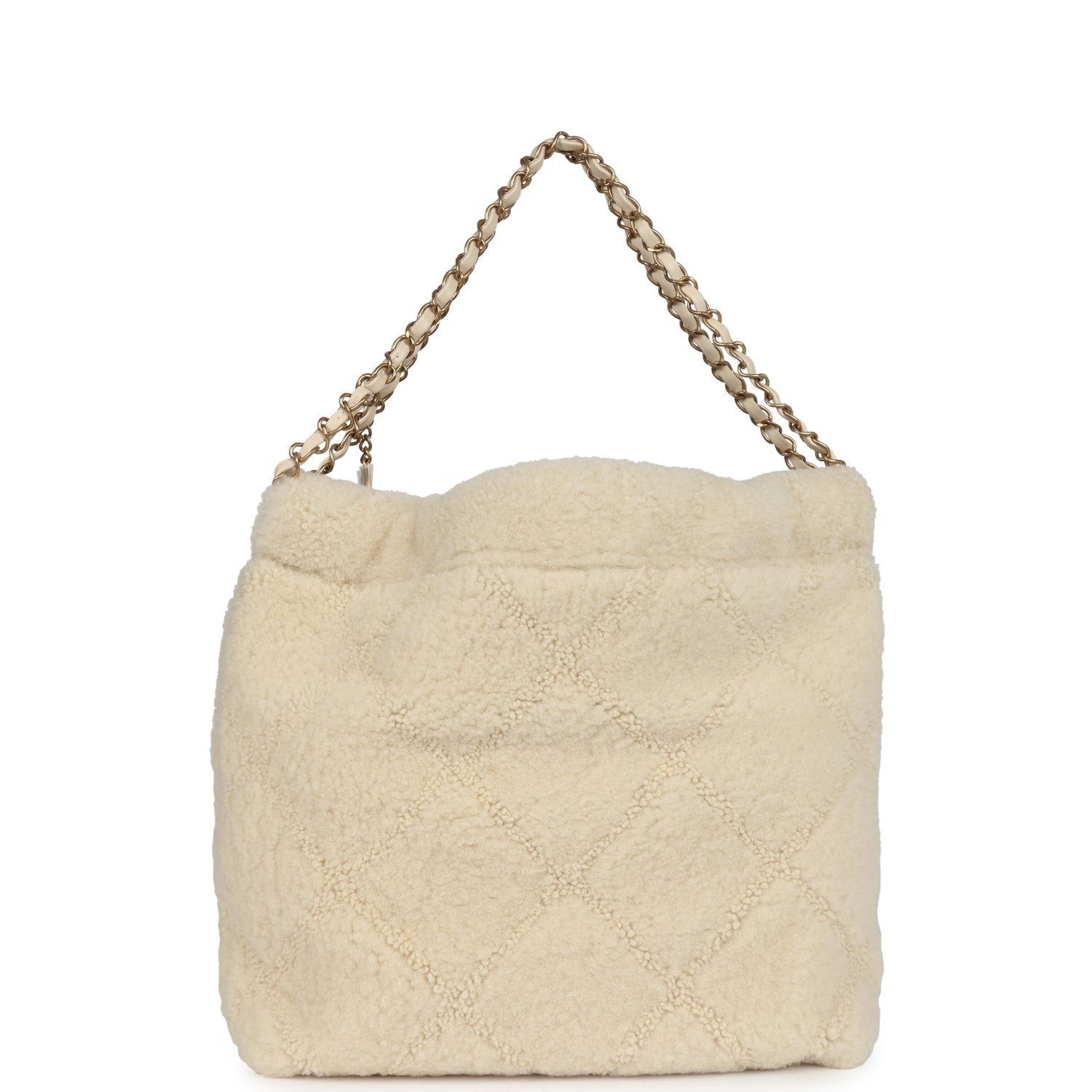 Chanel Small 22 Bag Ecru Shearling — view 5