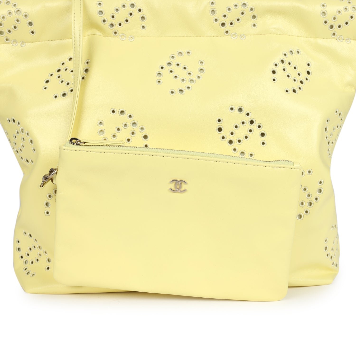 Chanel Small 22 Bag Yellow Calfskin — view 8