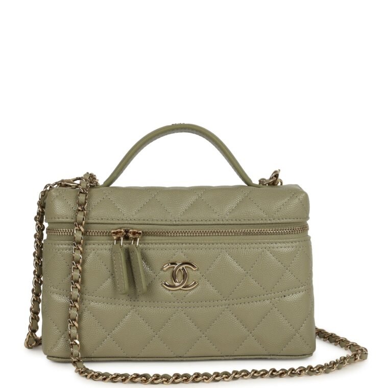 Chanel Vanity Case Khaki Caviar — Buy Now