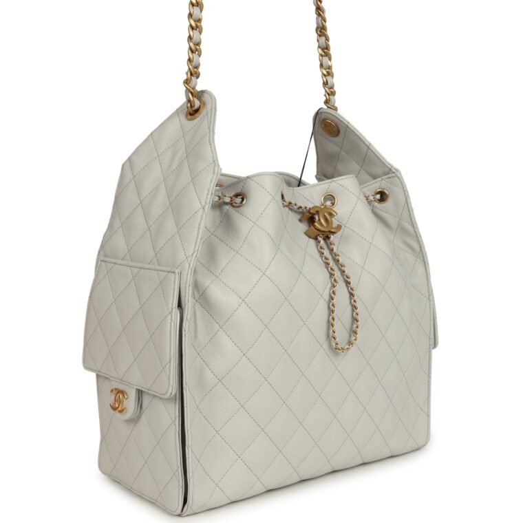 Chanel Medium Hobo Grey Caviar Antique Gold — Buy Now — alternate view