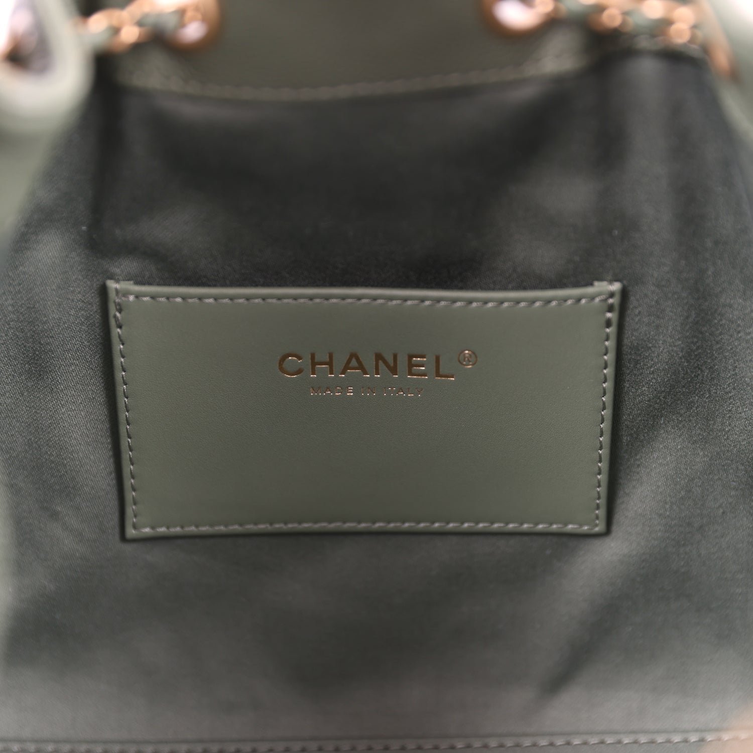 Chanel Small Hobo Khaki Caviar Antique Gold — view 9