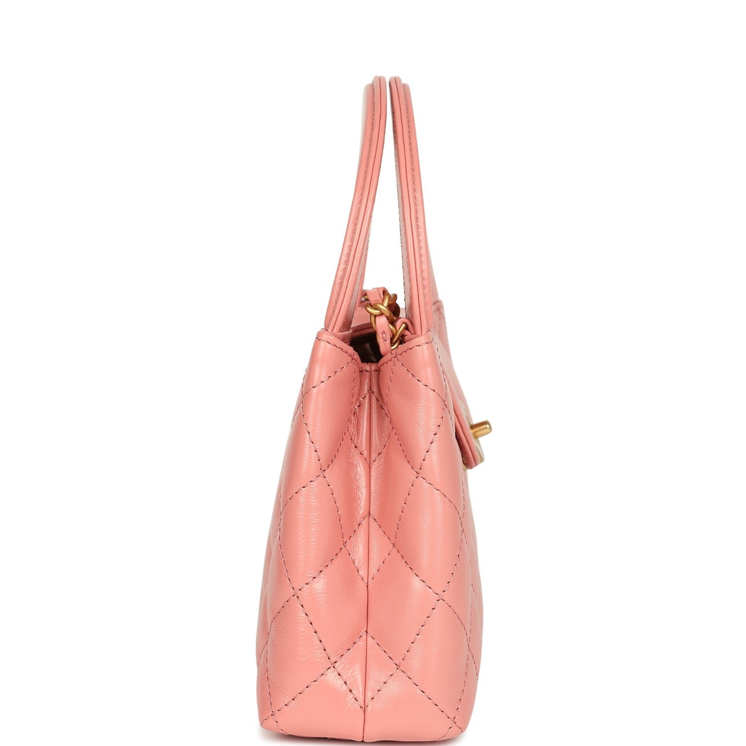 Chanel Small Kelly Shopper Coral Calfskin — view 4