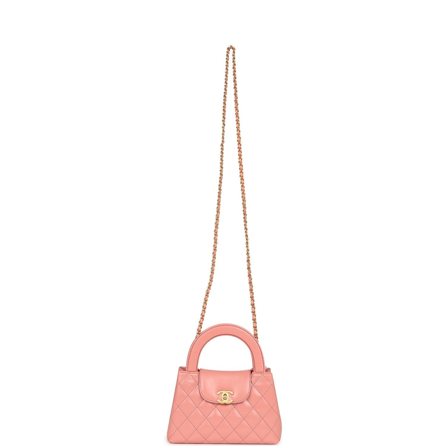 Chanel Small Kelly Shopper Coral Calfskin — view 7