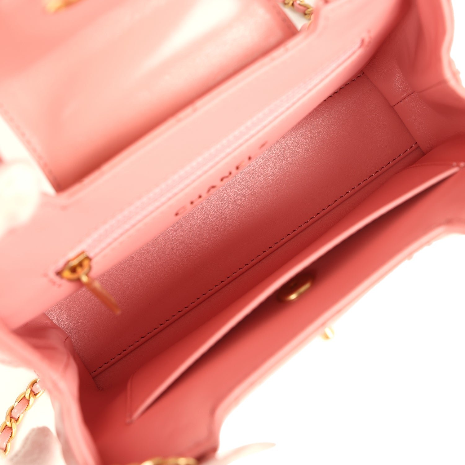 Chanel Small Kelly Shopper Coral Calfskin — view 8
