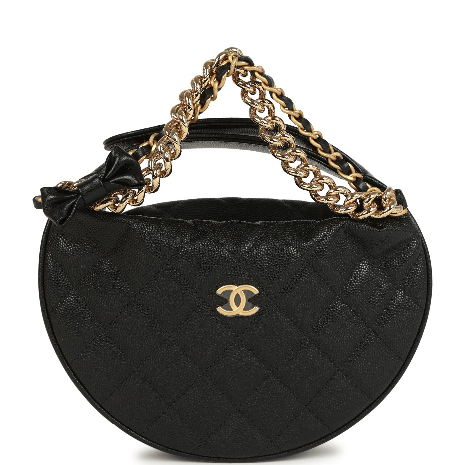 Chanel Mini Hobo Black Shiny Caviar