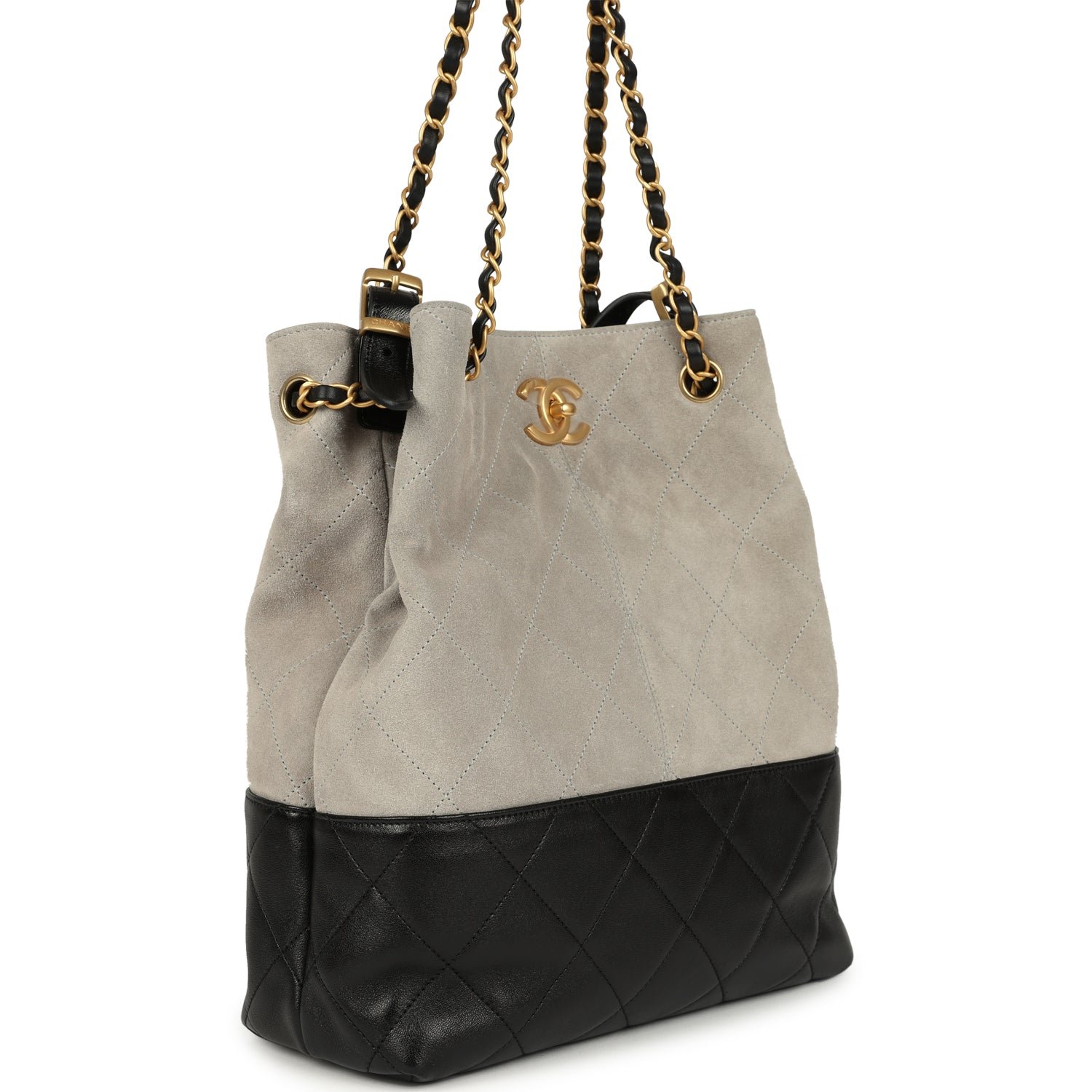 Chanel Shopping Bag Black Shiny Lambskin — view 3