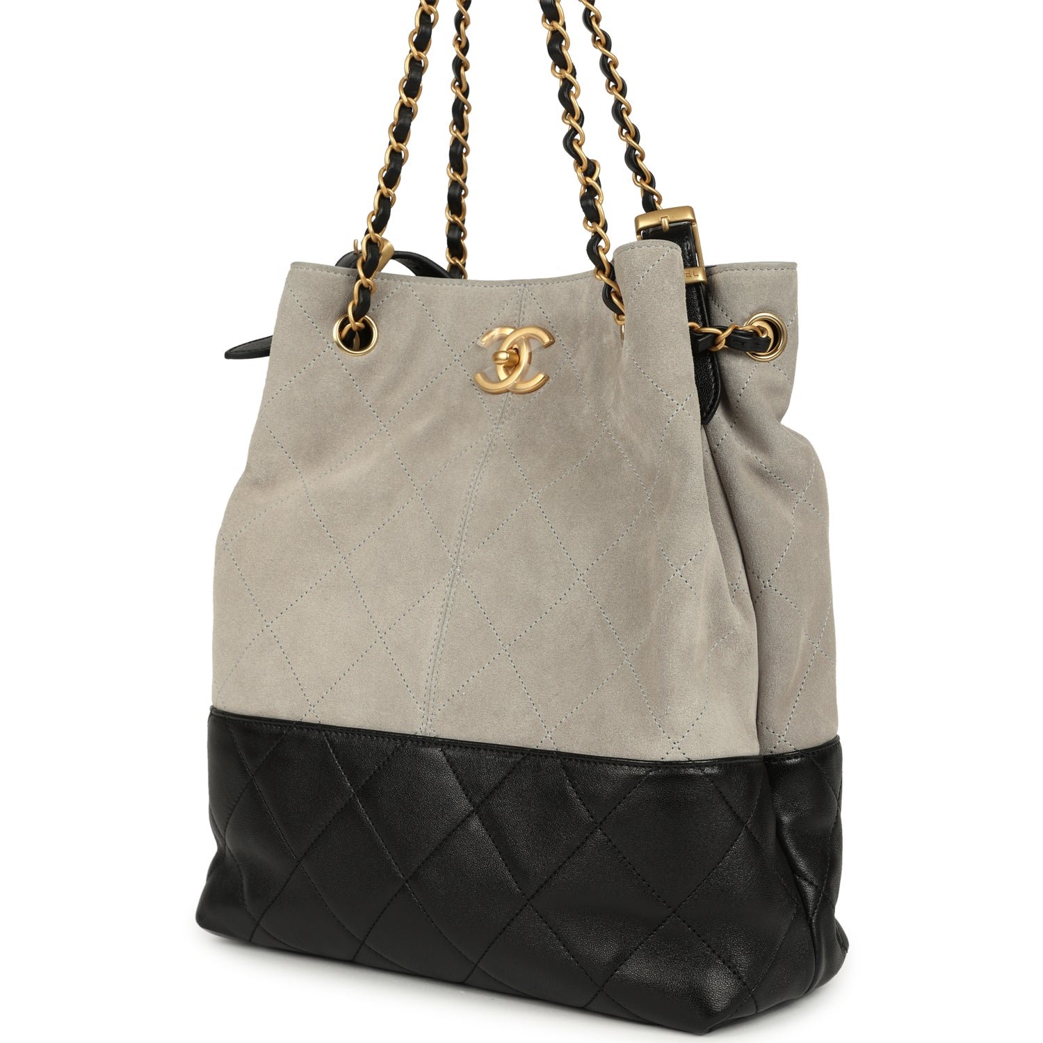 Chanel Shopping Bag Black Shiny Lambskin — view 4
