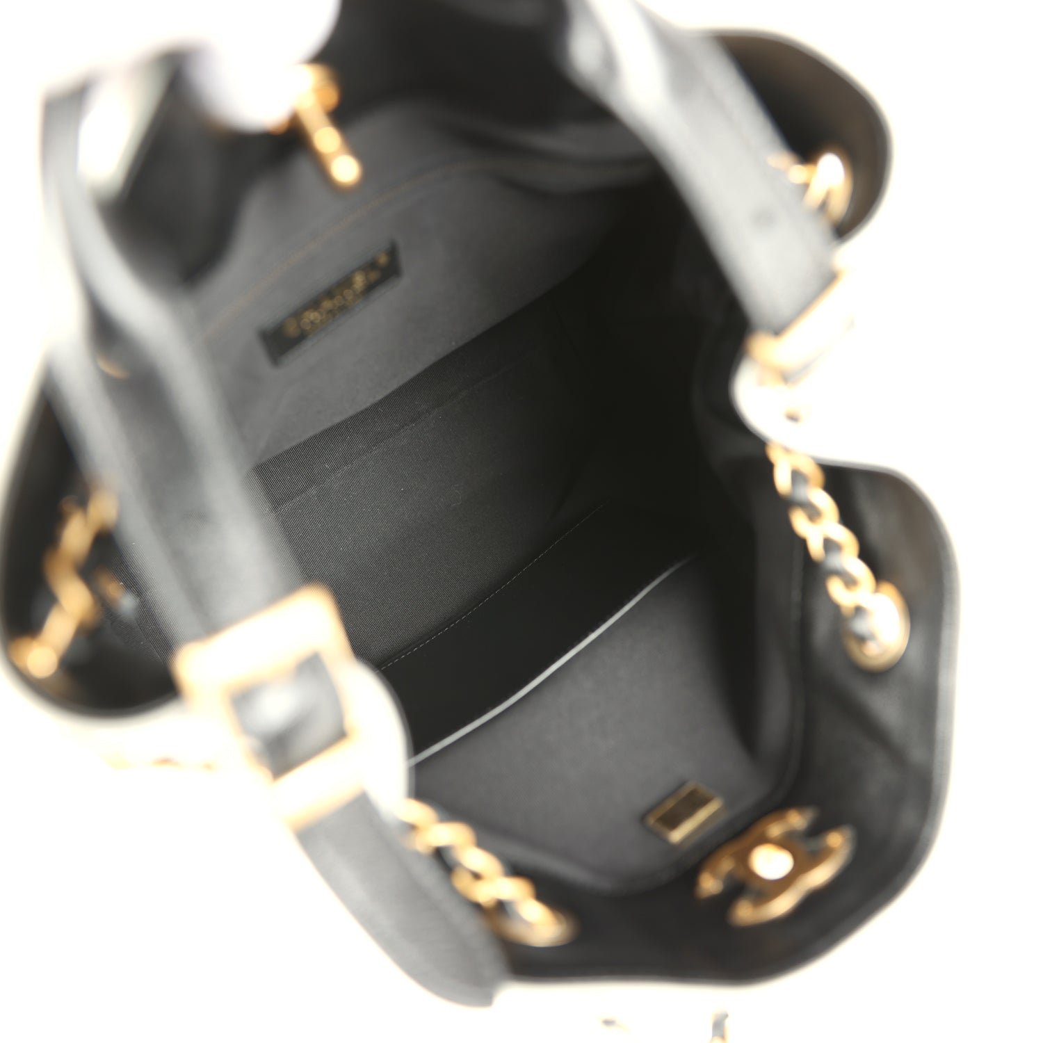 Chanel Shopping Bag Black Shiny Lambskin — view 8