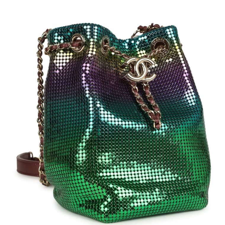 Pre-Owned Chanel Mini Bucket Bag Purple Leather for Sale — alternate view