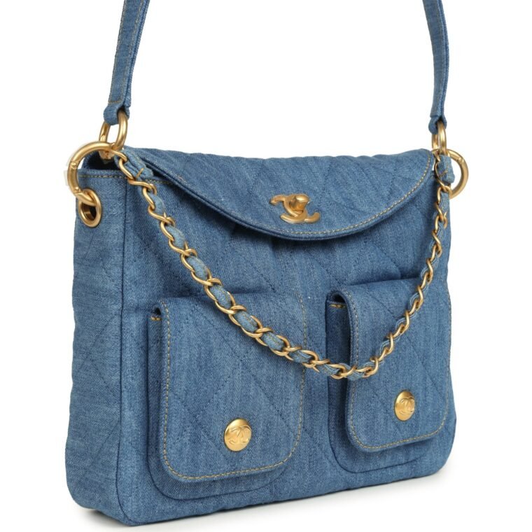 Chanel Small Hobo Light Blue Denim for Sale — alternate view