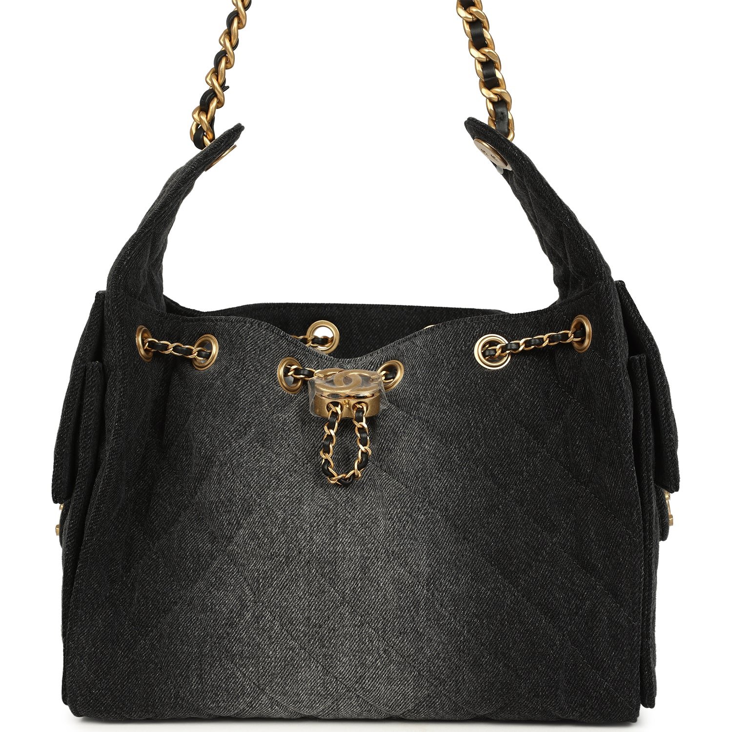 Chanel Small Hobo Black Denim
