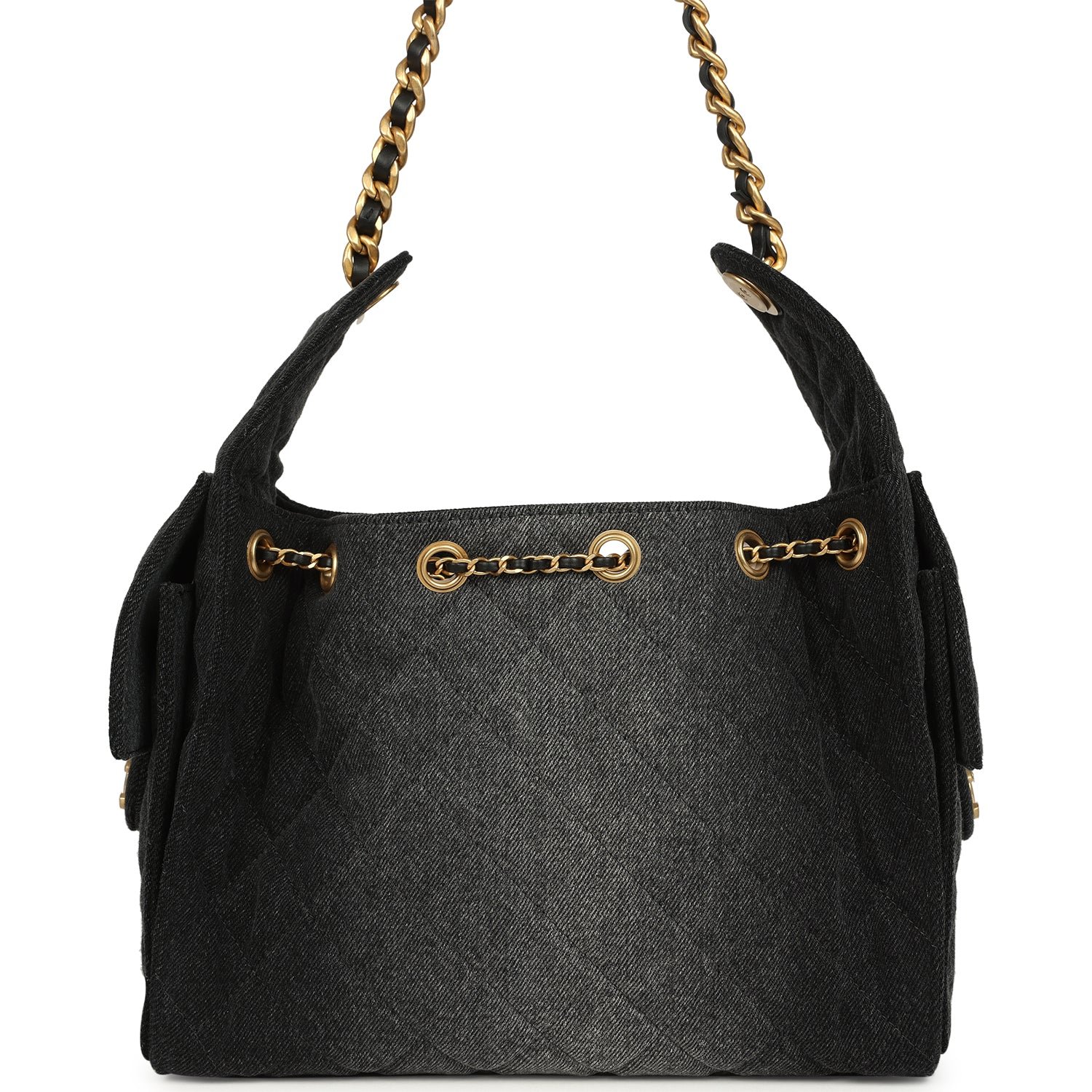 Chanel Small Hobo Black Denim — view 5