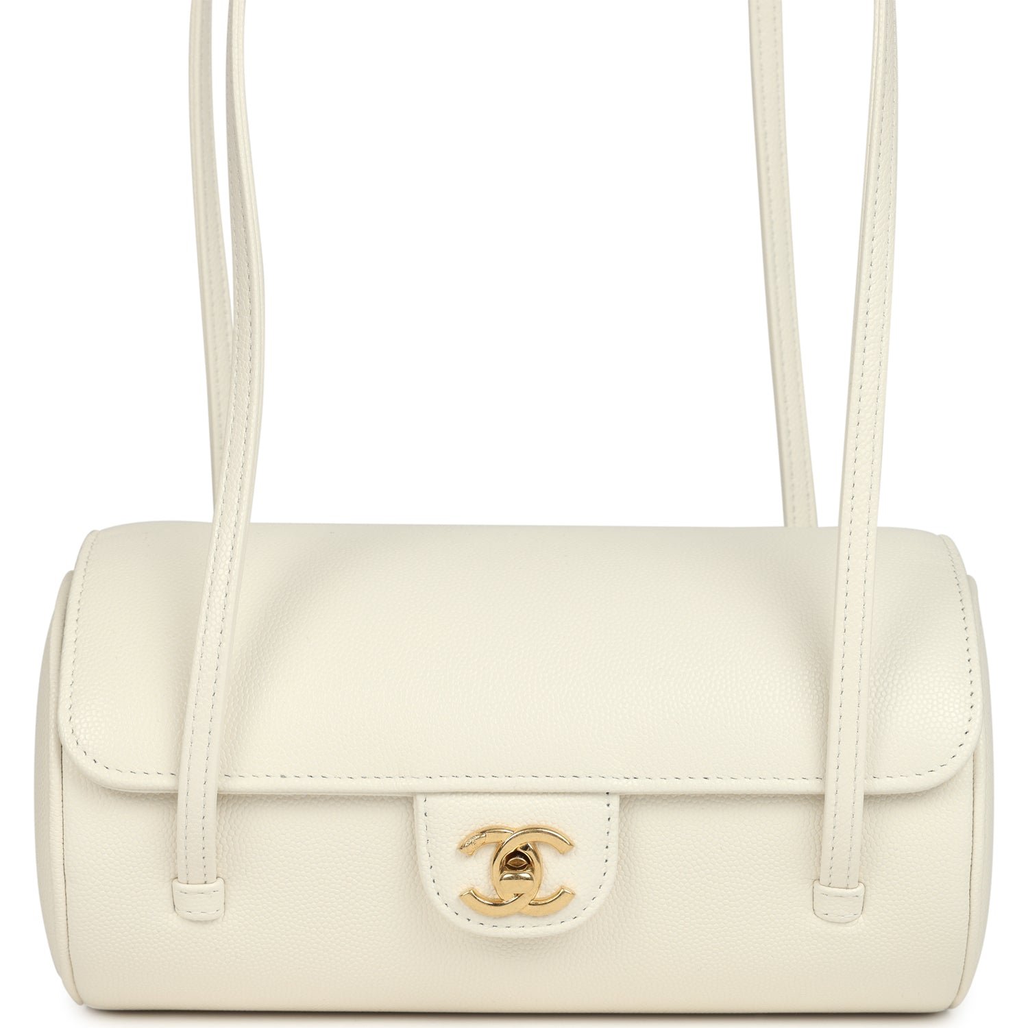 Chanel Coco Bowling White Shiny Caviar — view 2