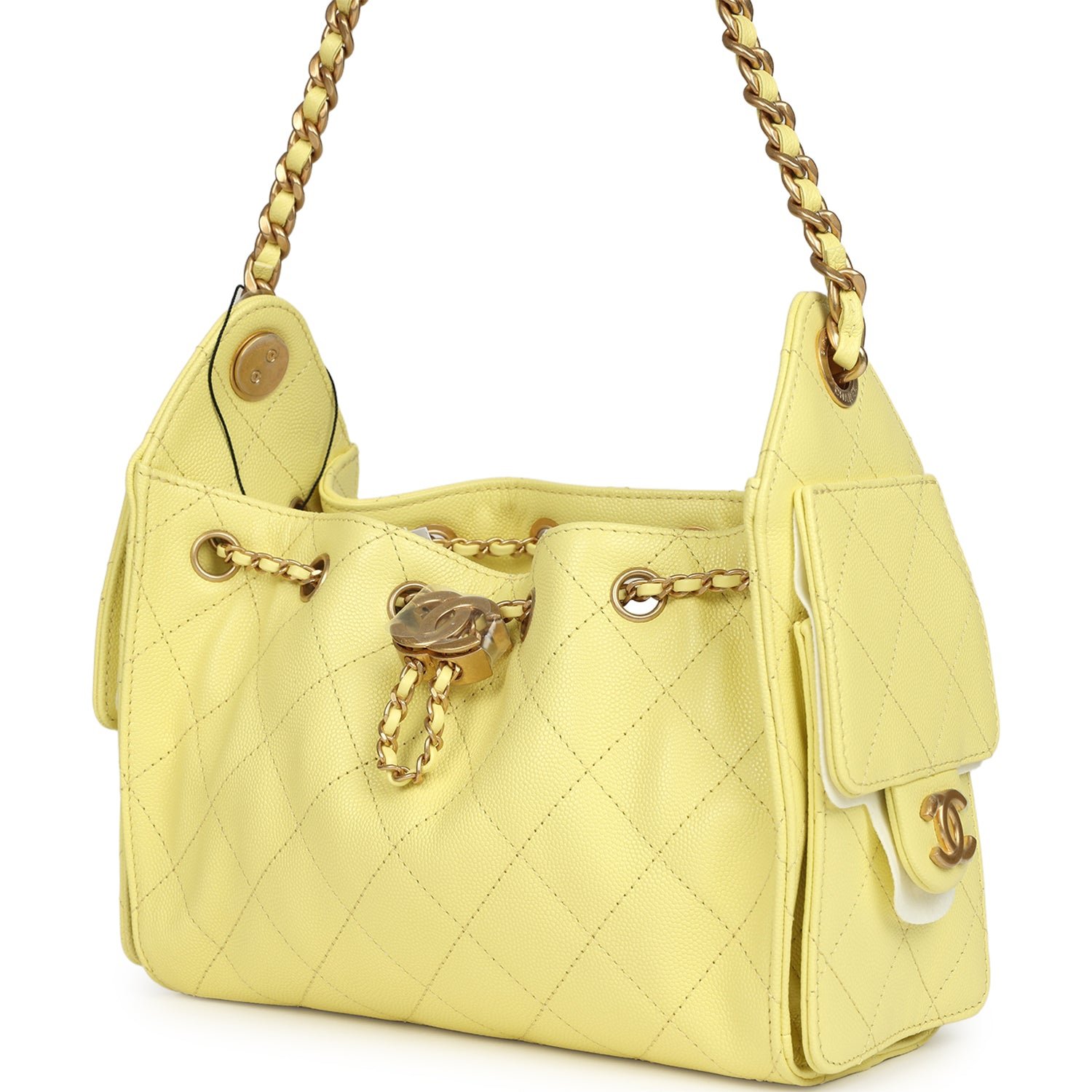 Chanel Mini Hobo Yellow Caviar — view 3