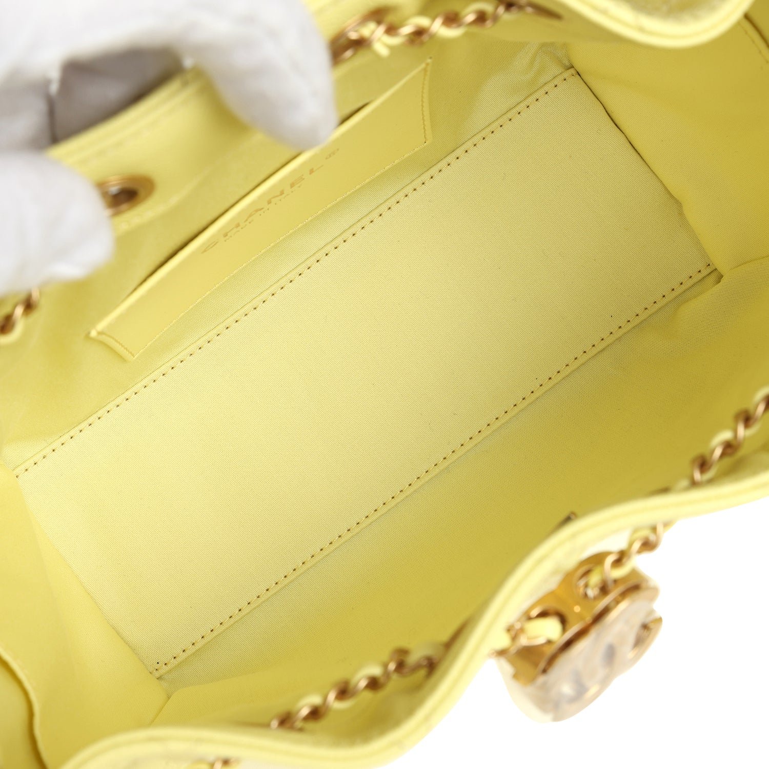 Chanel Mini Hobo Yellow Caviar — view 8