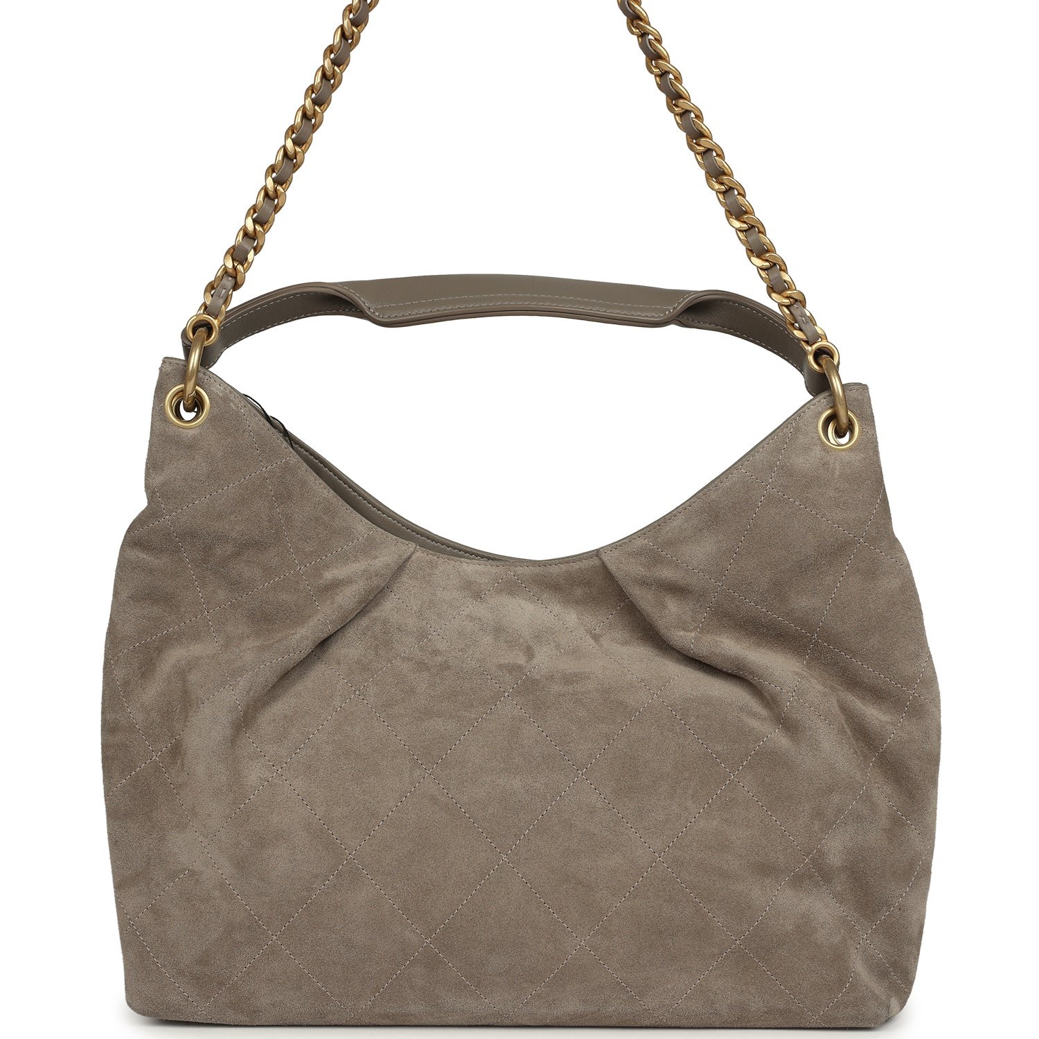 Chanel Maxi Hobo Grey Suede — view 5