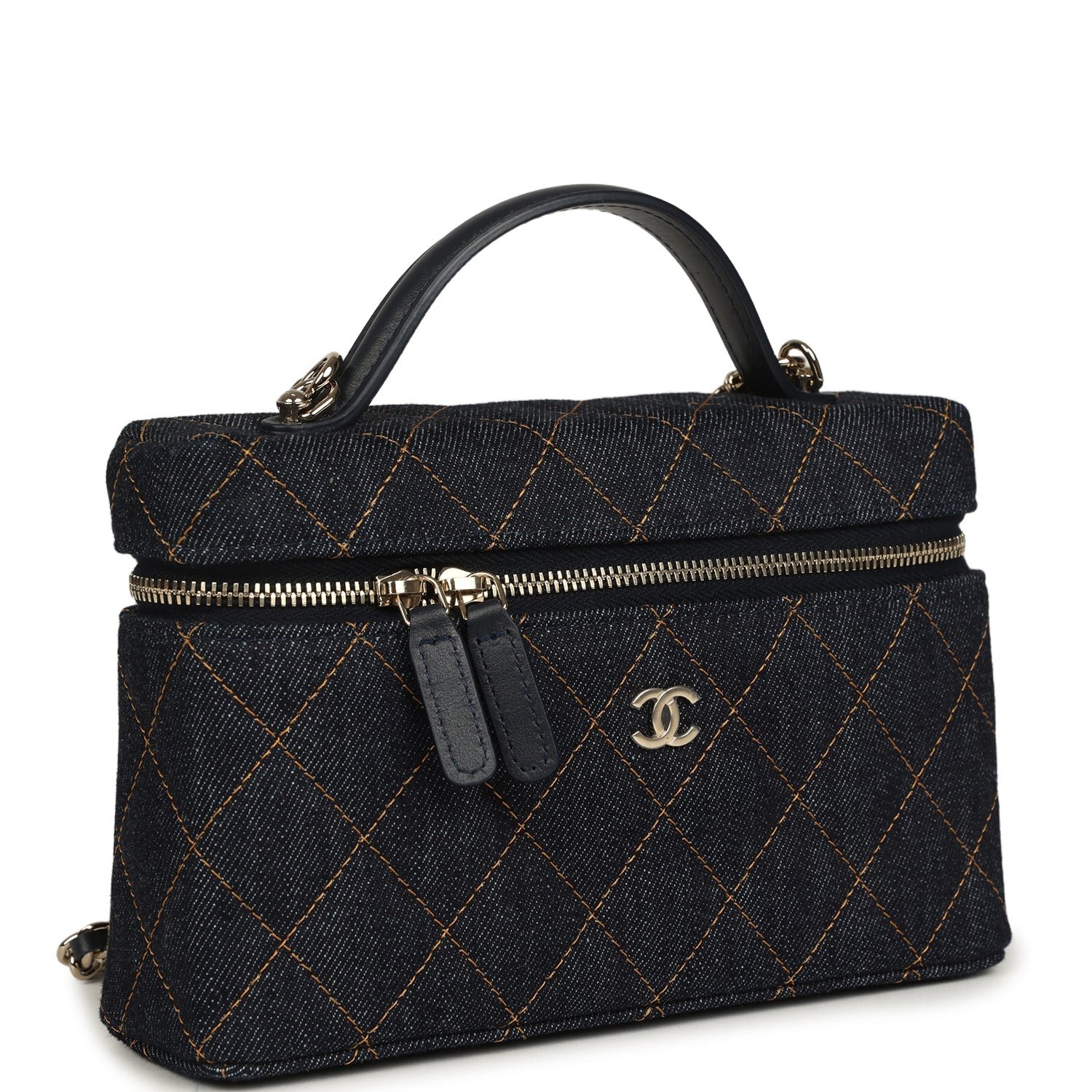 Chanel Vanity Case Dark Blue Denim — view 2