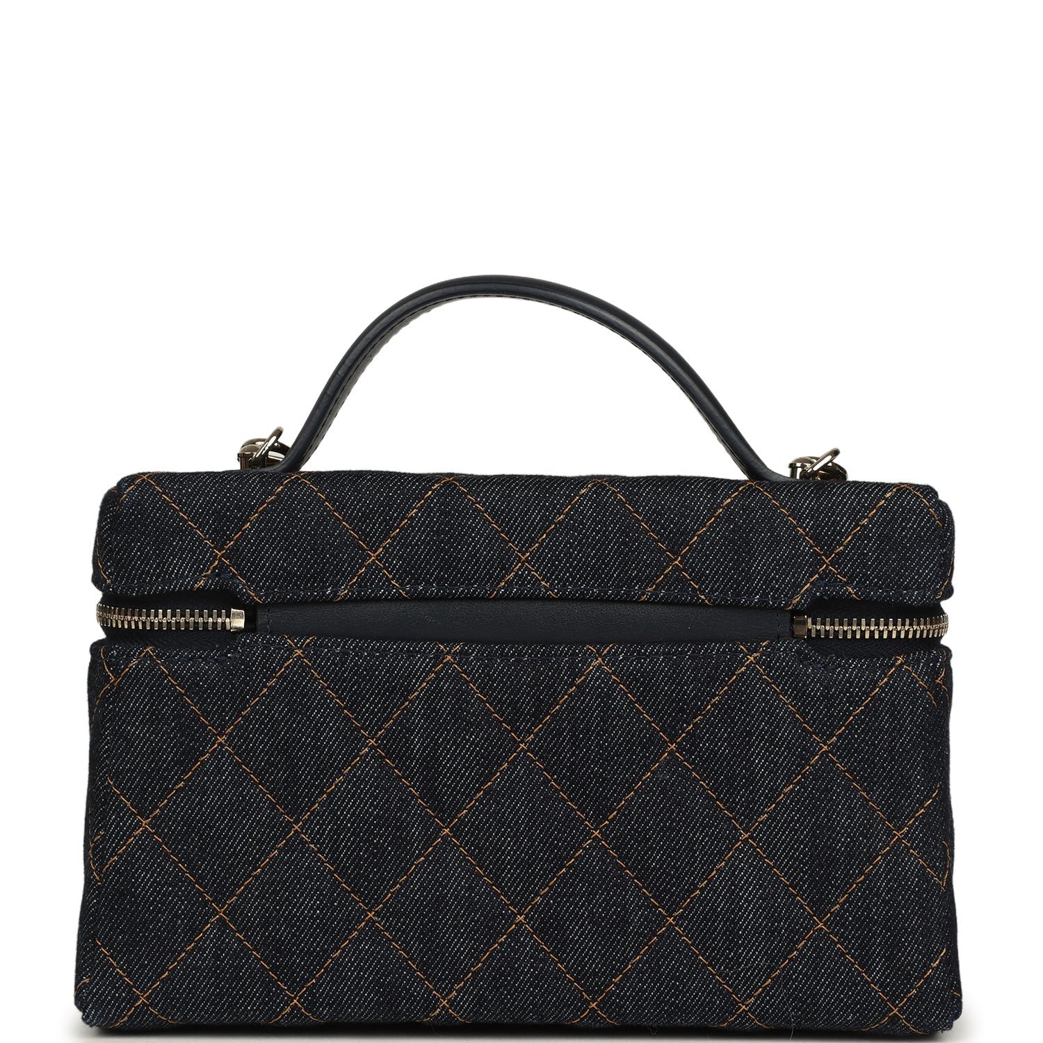 Chanel Vanity Case Dark Blue Denim — view 5