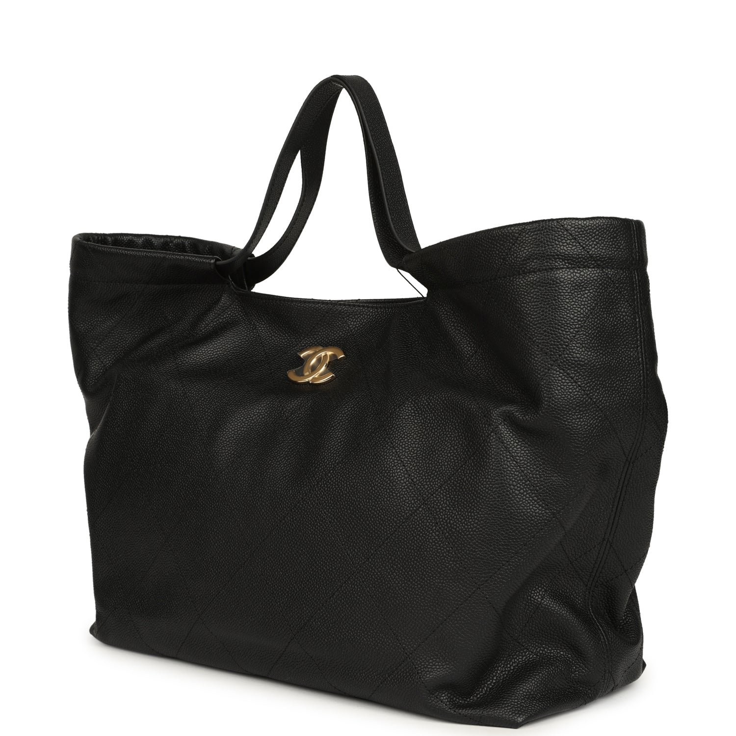 Chanel Maxi Shopping Bag Black Caviar — view 3