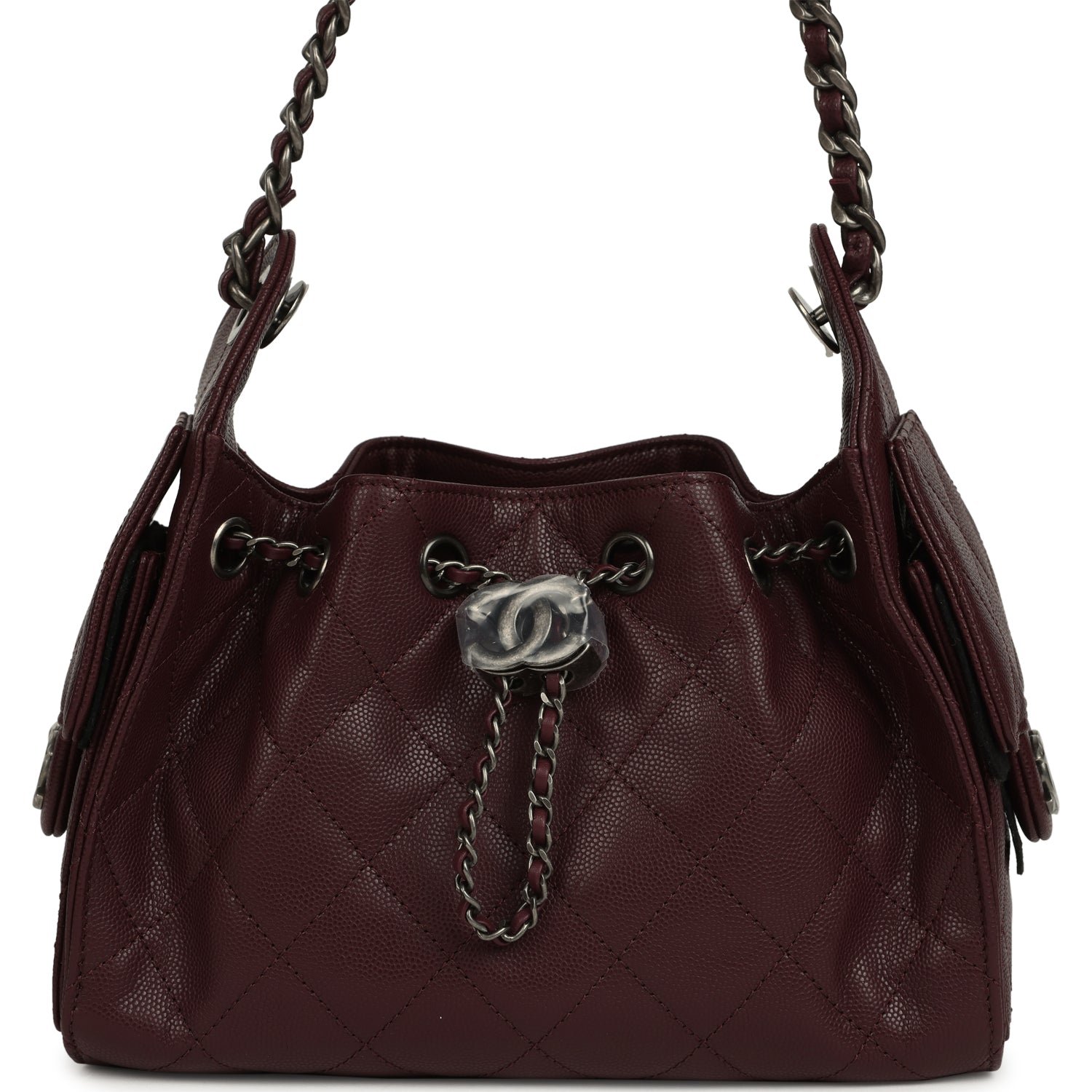 Chanel Mini Hobo Burgundy Caviar