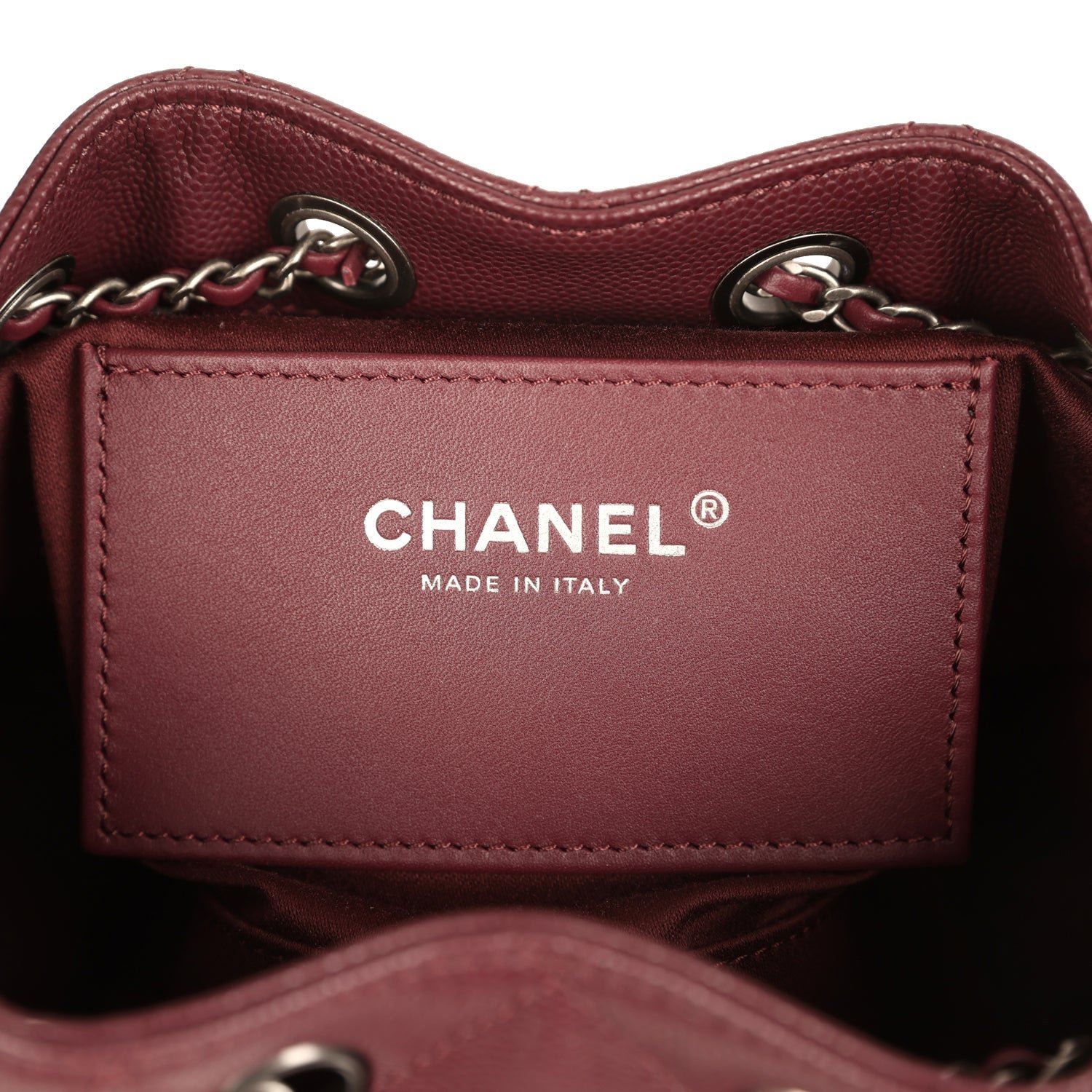 Chanel Mini Hobo Burgundy Caviar — view 8