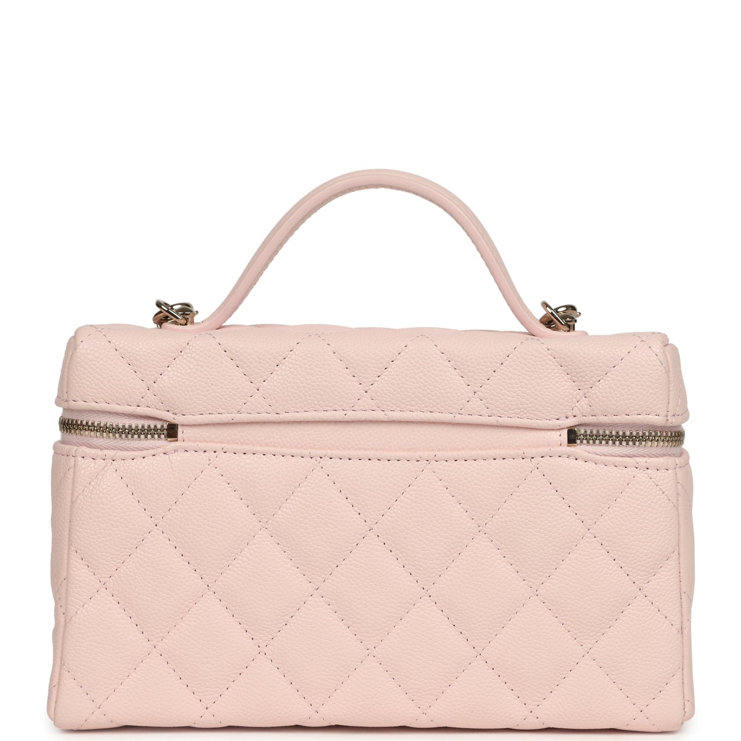 Chanel Vanity Case Light Pink Shiny Caviar Light Gold — view 5