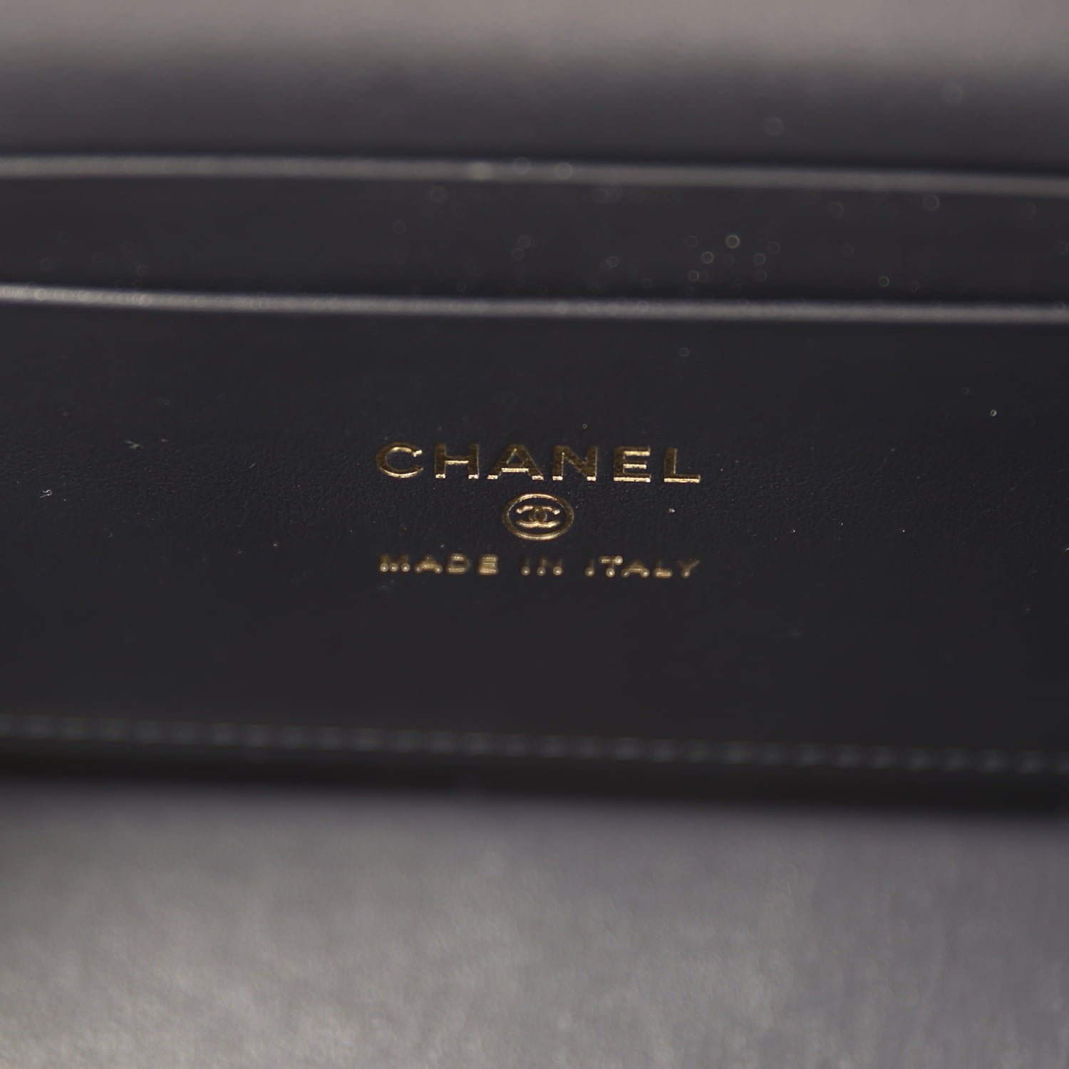 Chanel Vanity Case Dark Blue Denim Light Gold — view 9