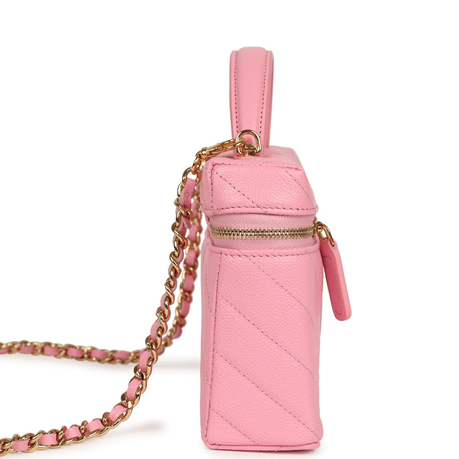 Chanel Vanity Case Pink Shiny Caviar — view 4