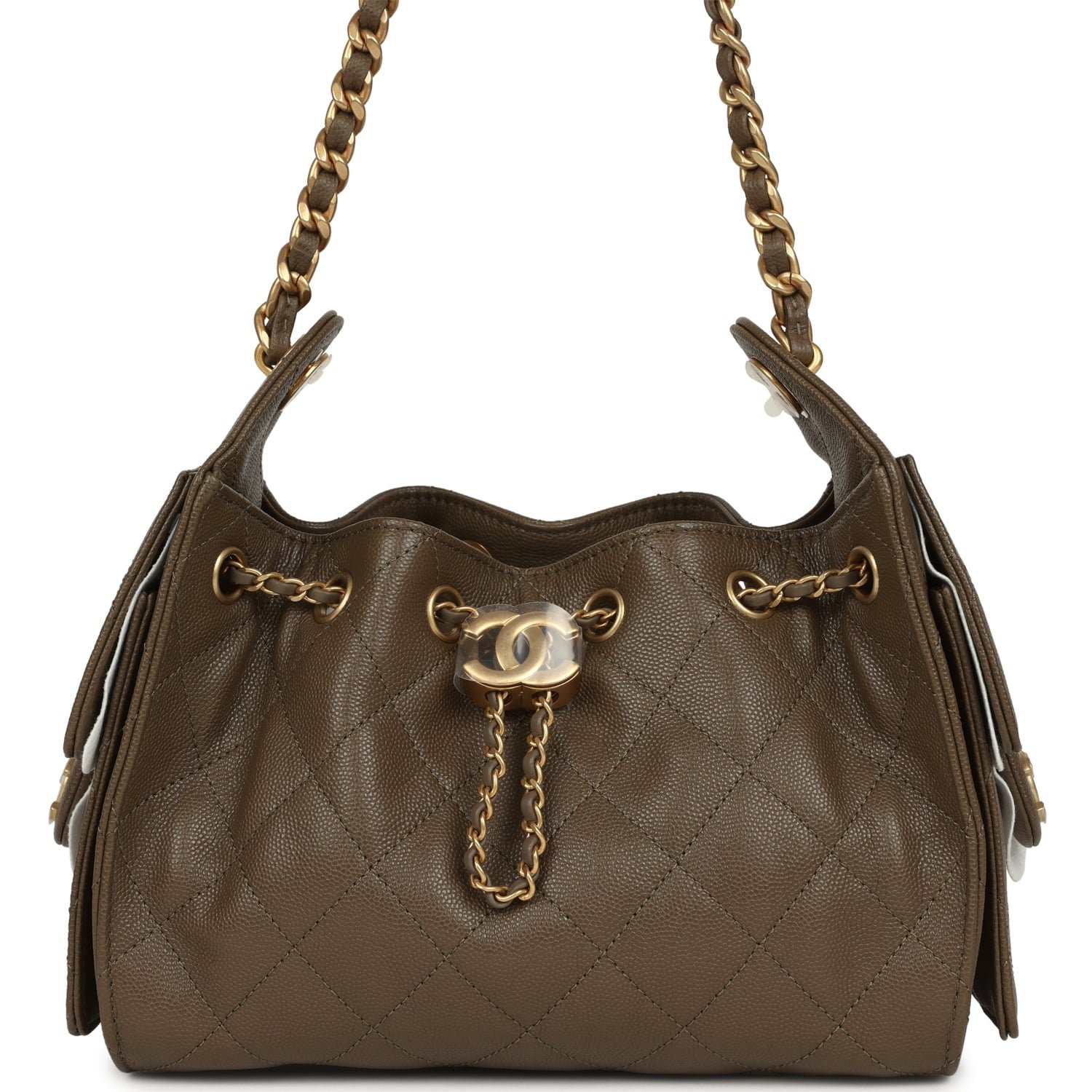 Chanel Mini Hobo Khaki Caviar