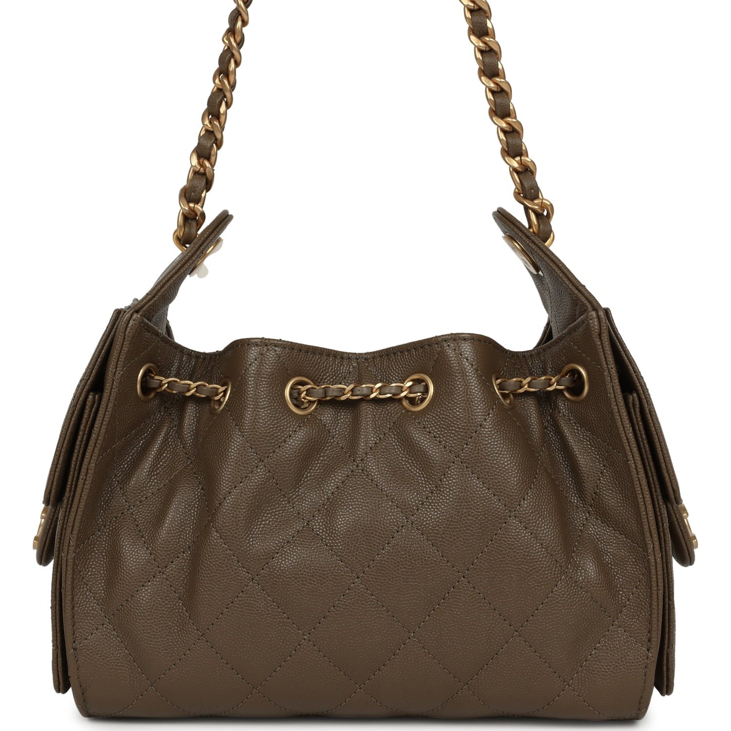 Chanel Mini Hobo Khaki Caviar — view 5