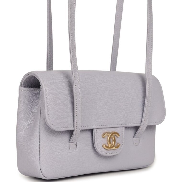 Chanel Mini Clutch Purple Shiny Caviar for Sale — alternate view