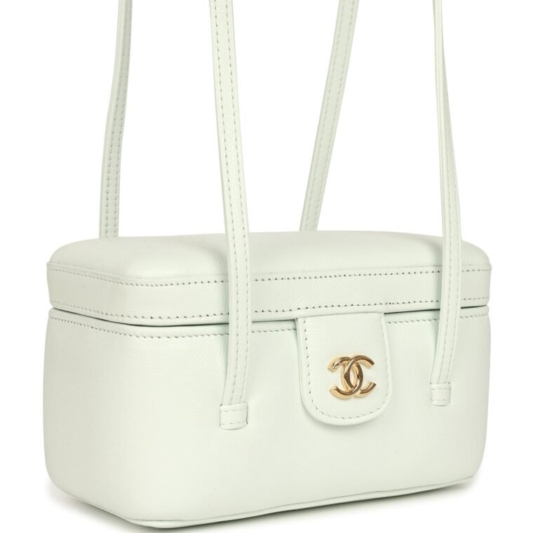 Chanel Vanity Light Blue Shiny Caviar for Sale — alternate view