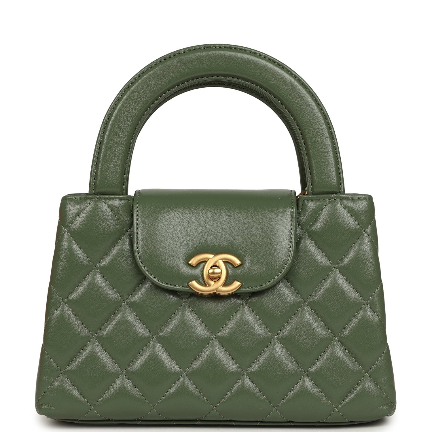 Chanel Small Kelly Shopper Khaki Calfskin