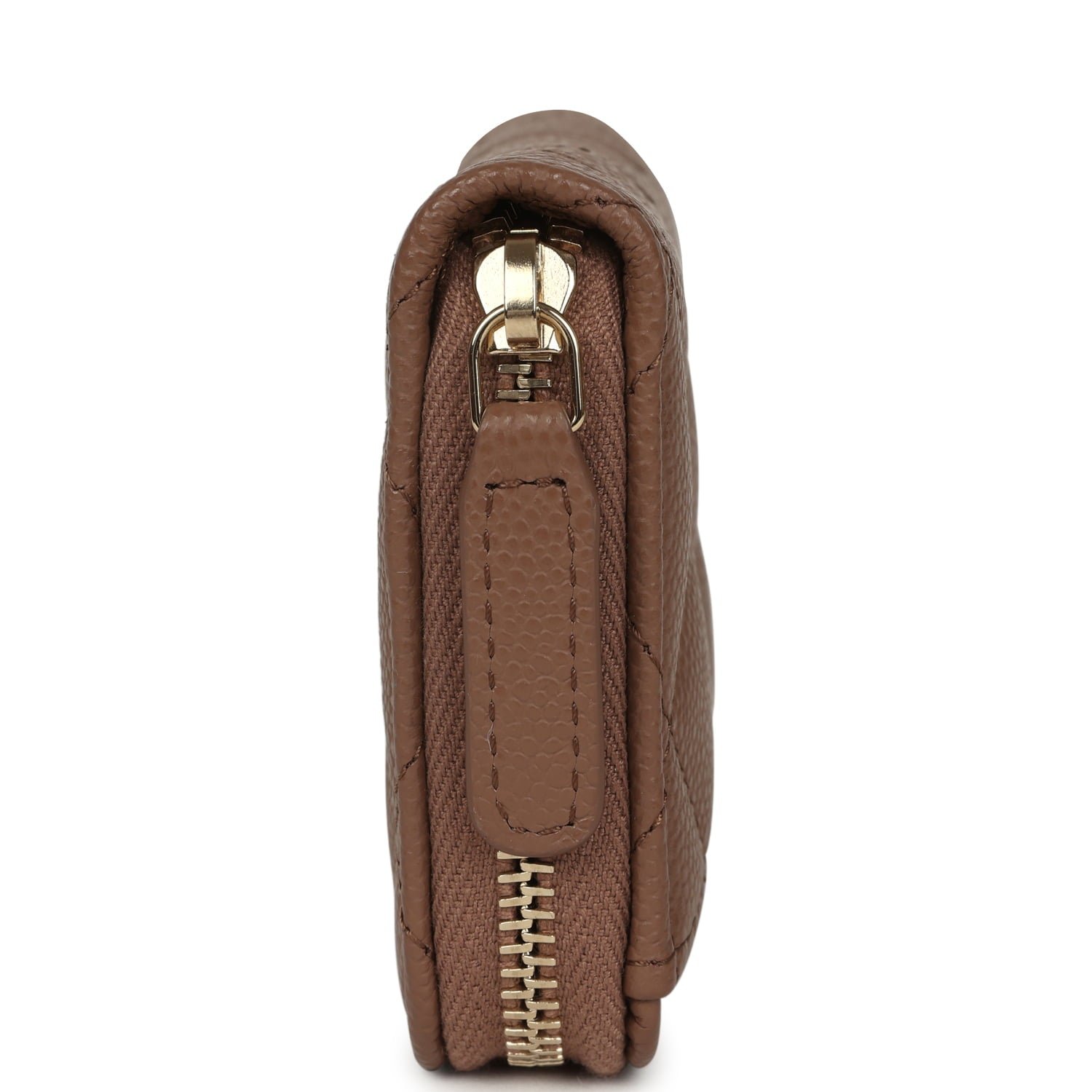 Chanel Coin Purse Brown Shiny Caviar — view 4