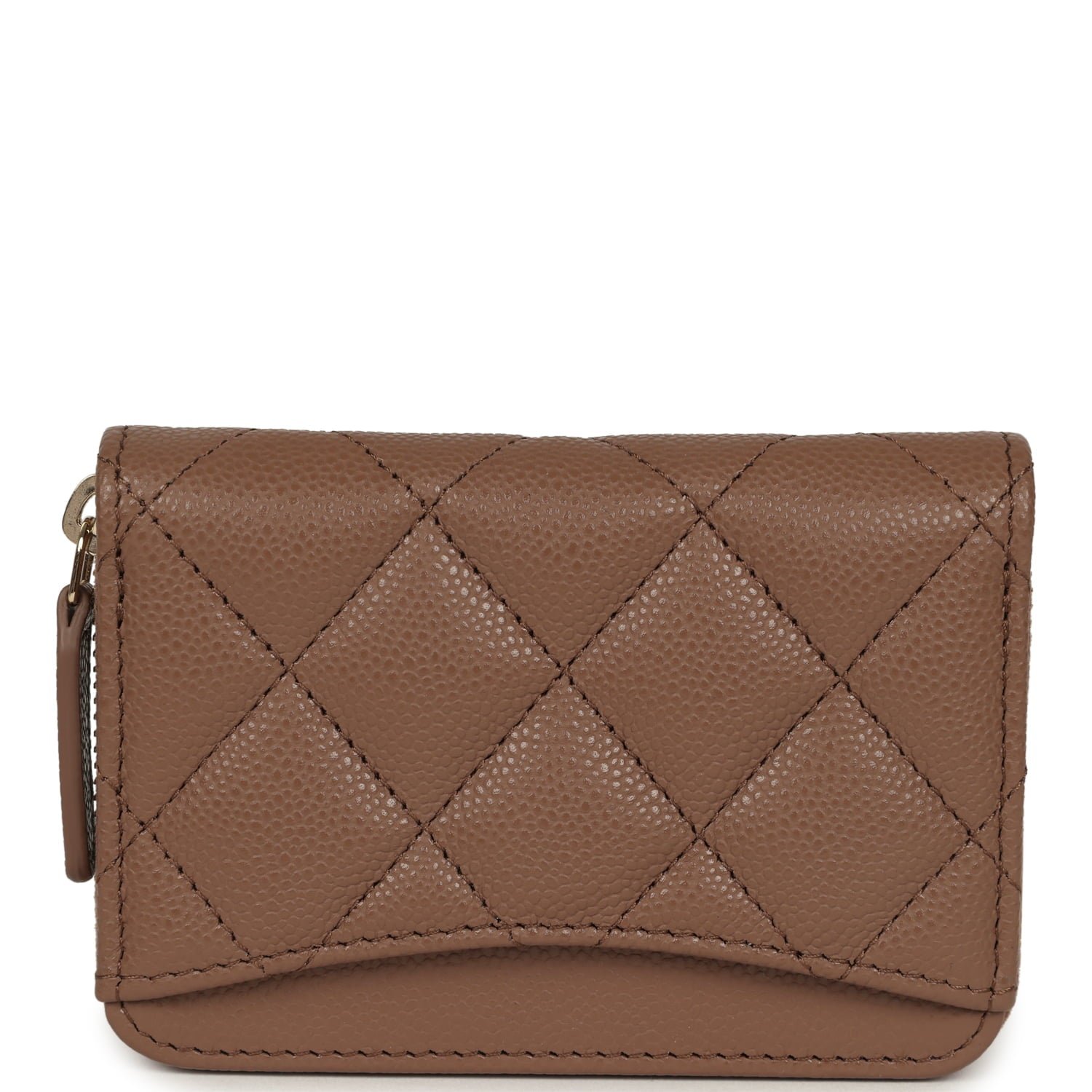 Chanel Coin Purse Brown Shiny Caviar — view 5