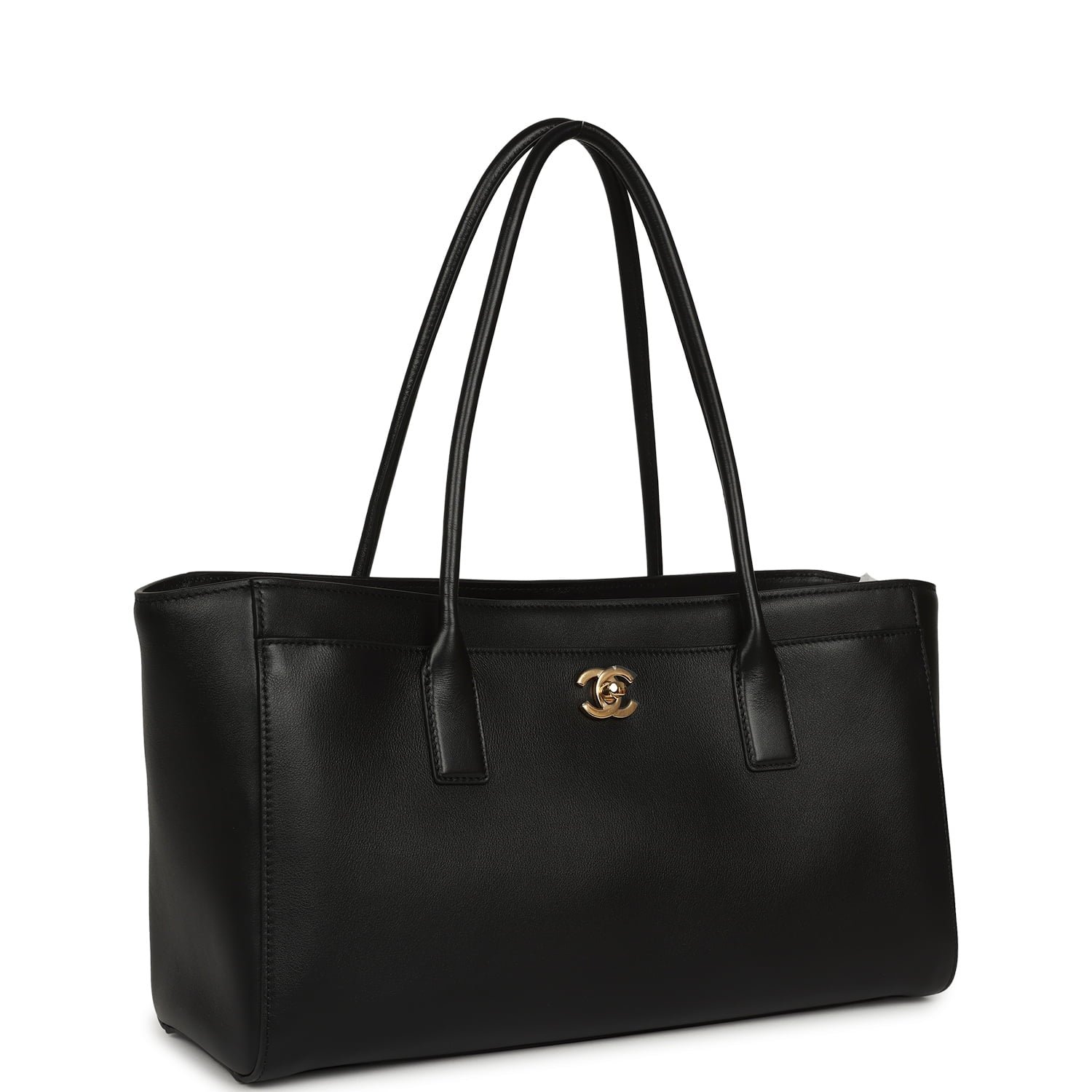 Chanel Small Cerf Shopping Tote Black Calfskin — view 2