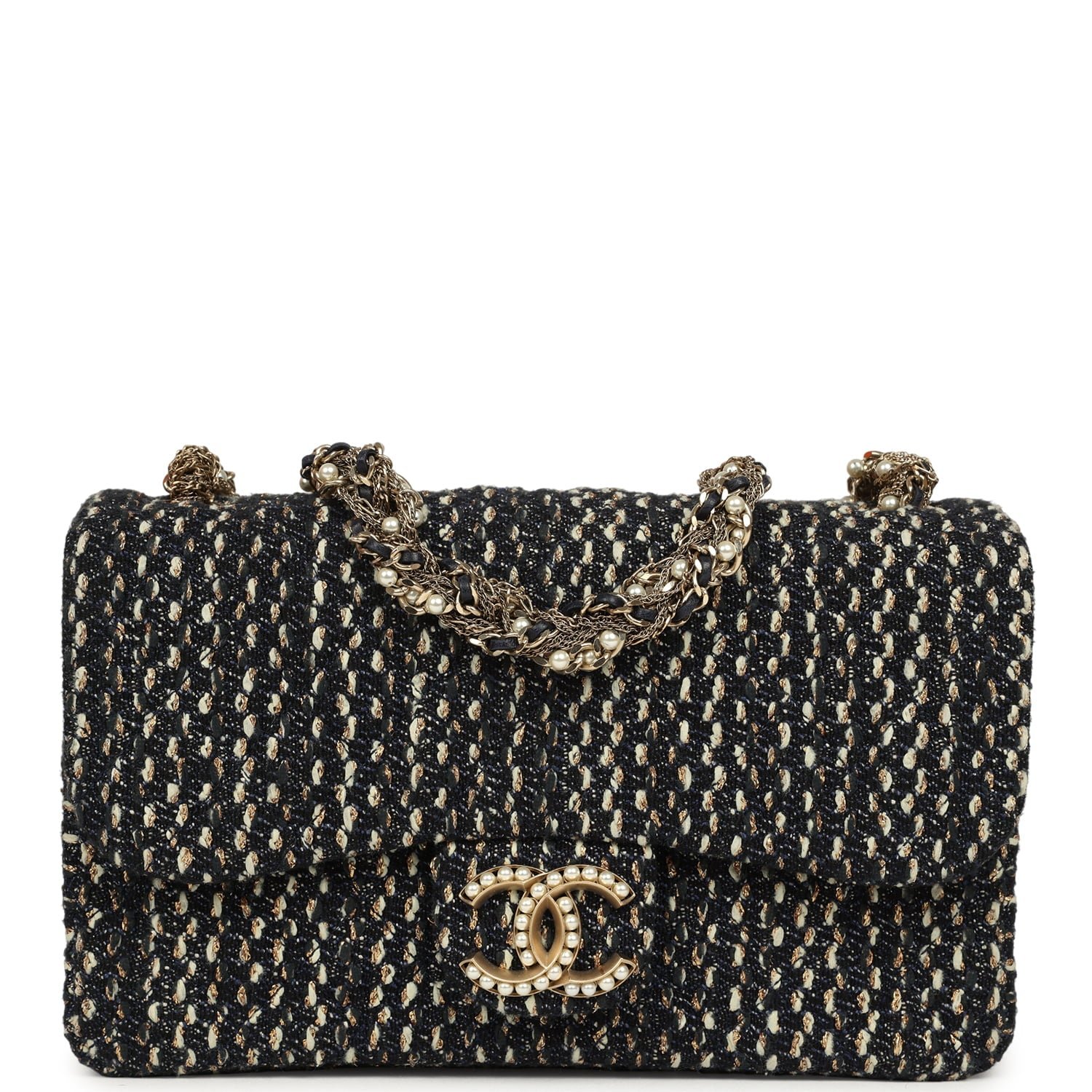 Chanel Small Flap Bag Black Tweed