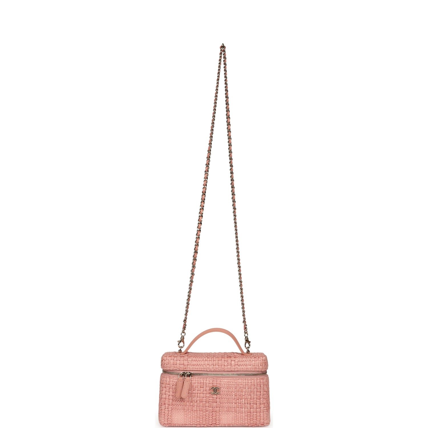 Chanel Vanity Case Light Pink Raffia — view 7
