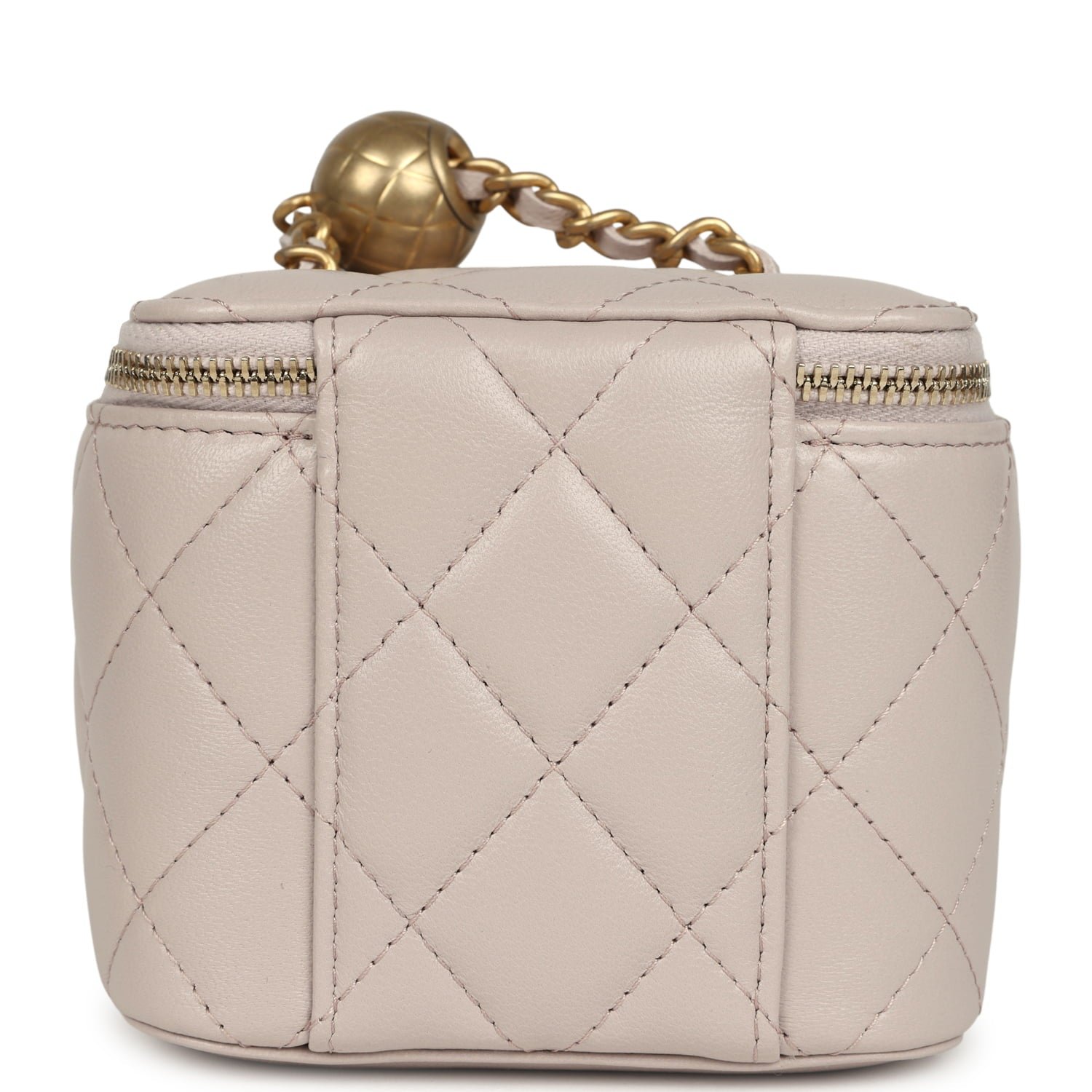 Pre-Owned Chanel Mini Vanity Case Grey Lambskin — view 5