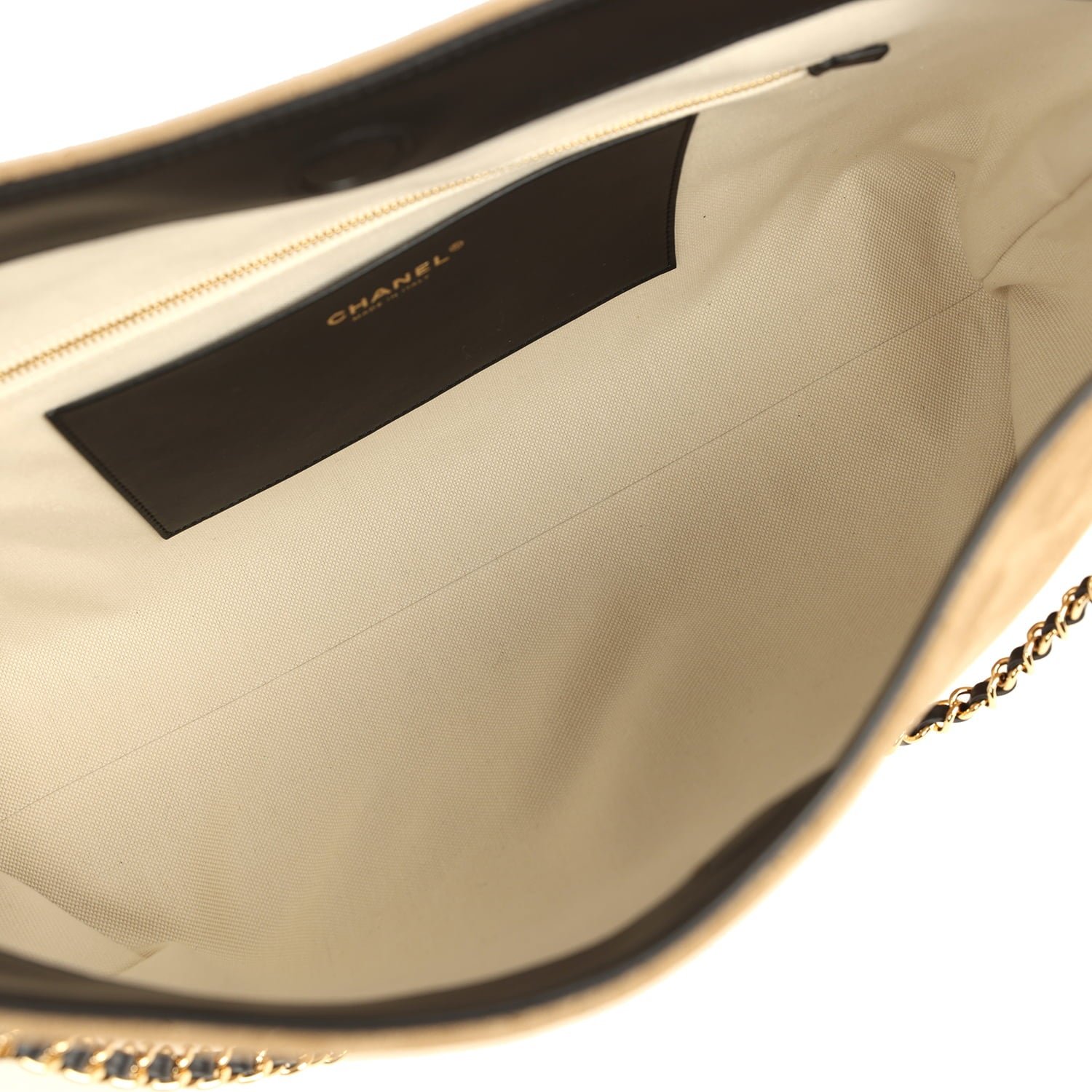 Chanel Large Shopping Bag Dark Beige Suede — view 7