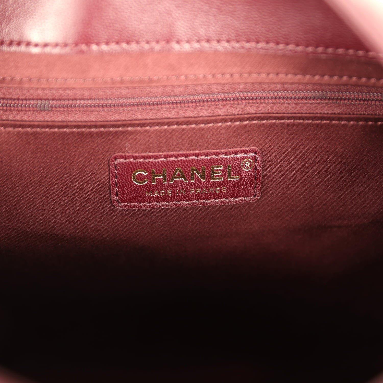 Chanel Maxi Hobo Dark Burgundy Lambskin — view 8